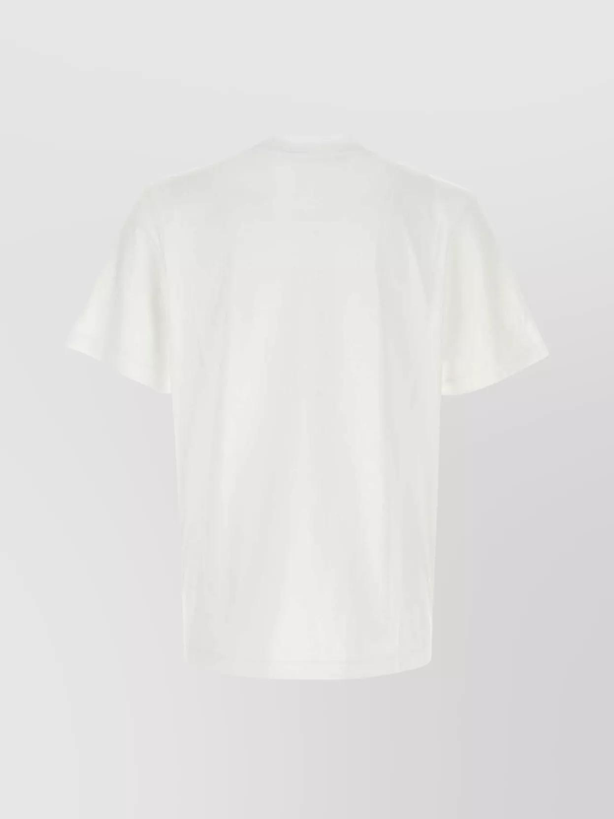 CASABLANCA Cotton Crew Neck T-shirt With Graphic Print In White Product Image