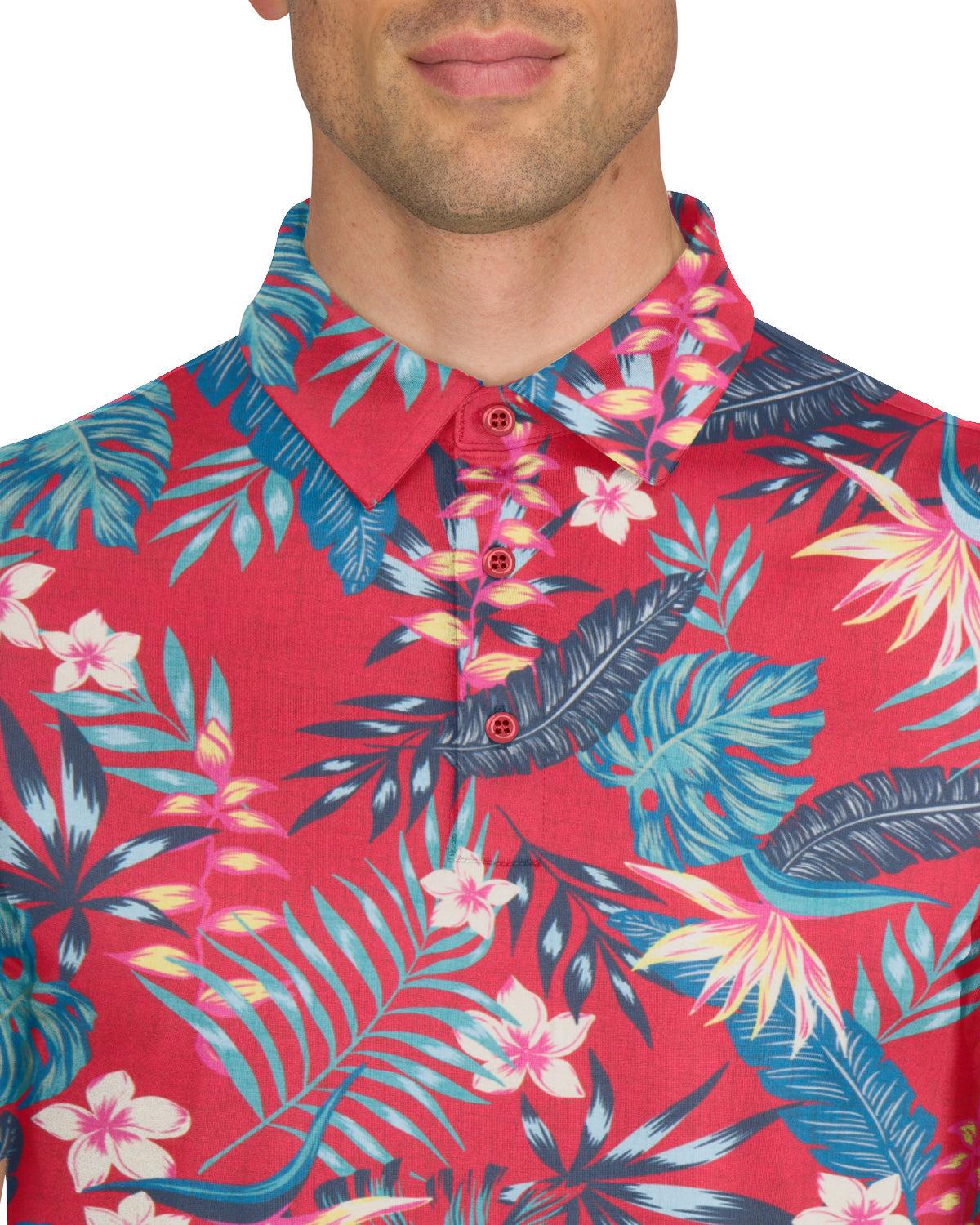 Three Sixty Six Men’s Print Golf Polos Male Product Image