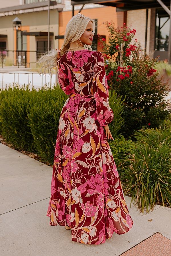 Vineyard Chic Wrap Maxi Dress Product Image