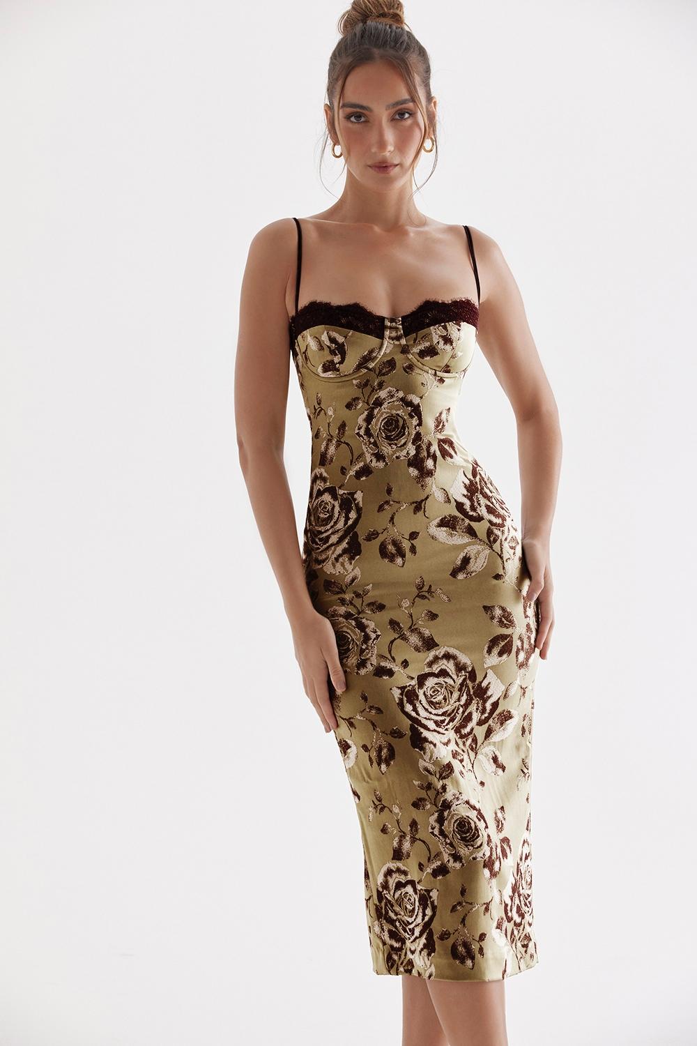 Cassia  floral print midi dress Product Image