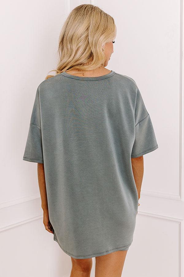 Sweet Serenity Oversized Tee in Charcoal Product Image