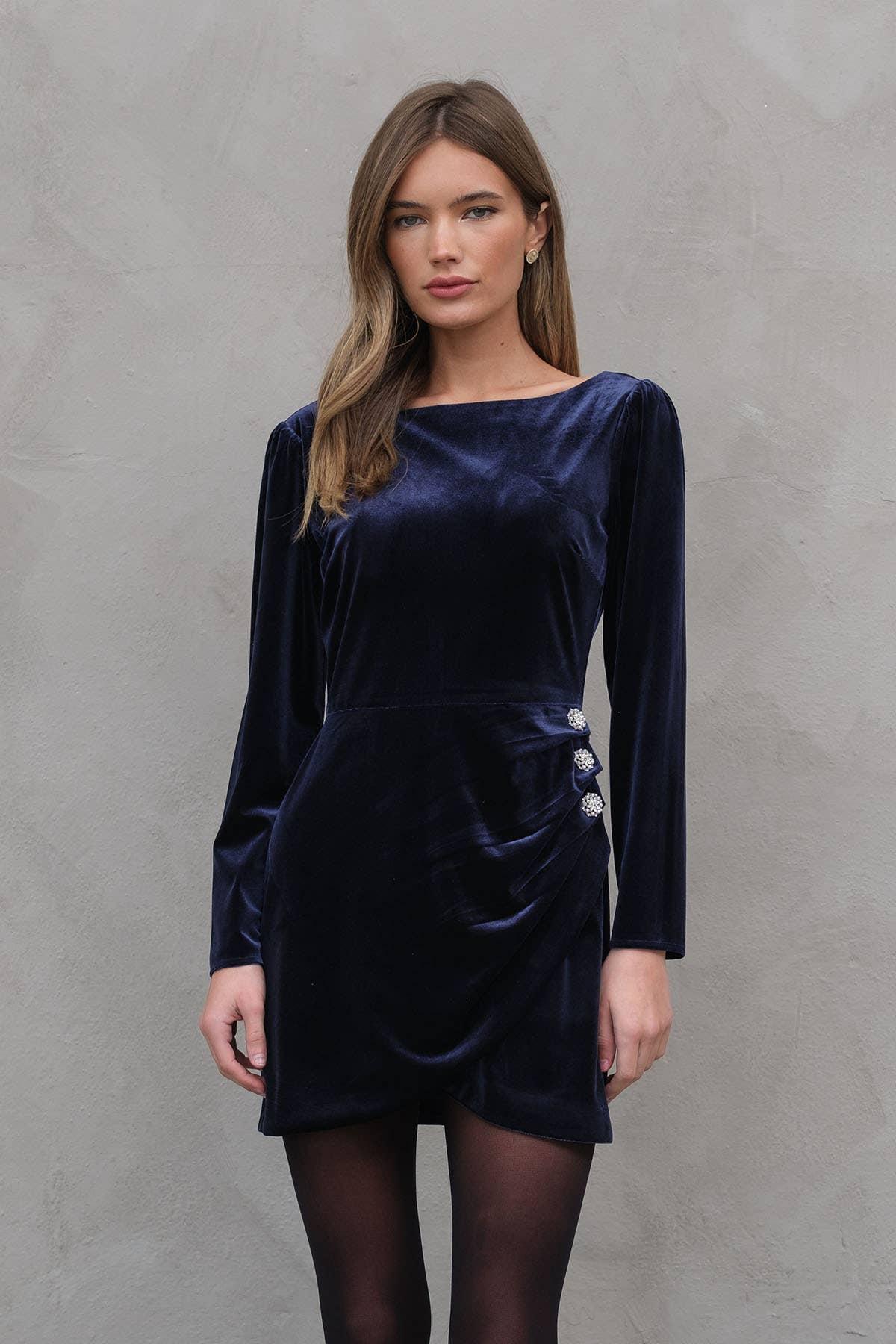 Jewel Velvet Dress Product Image