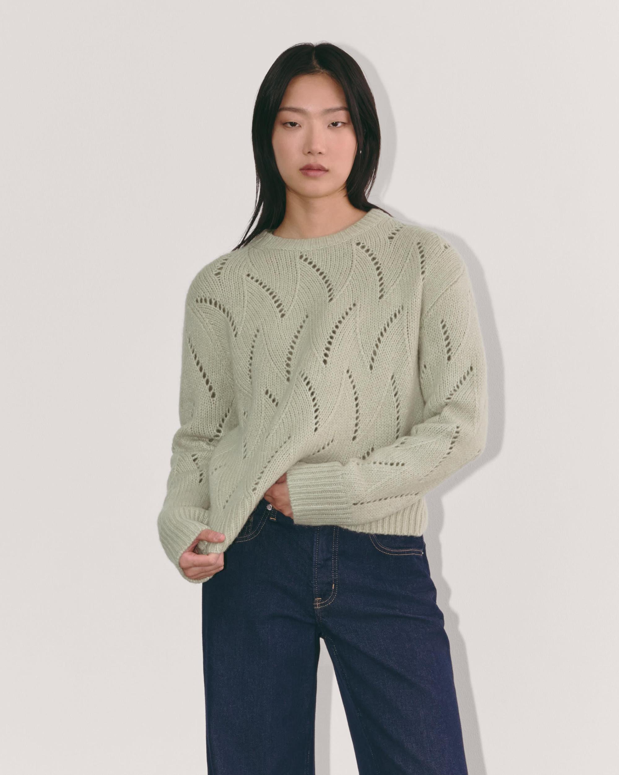 Womens Pointelle Sweater in Cloud by Everlane Product Image