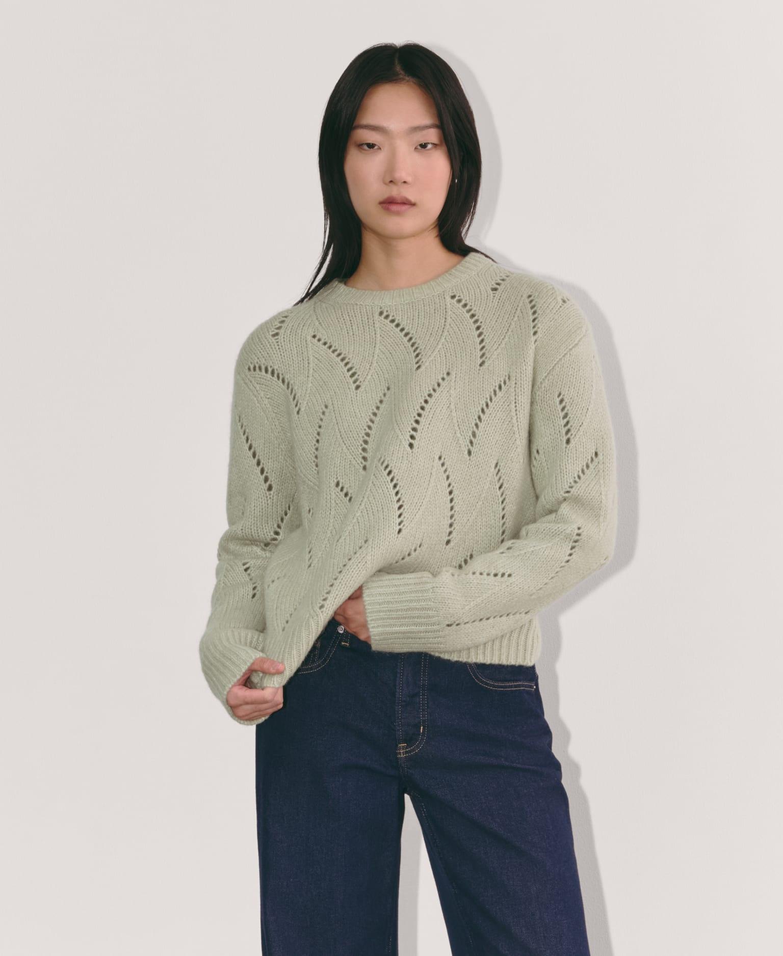 Womens Pointelle Sweater in Cloud by Everlane Product Image