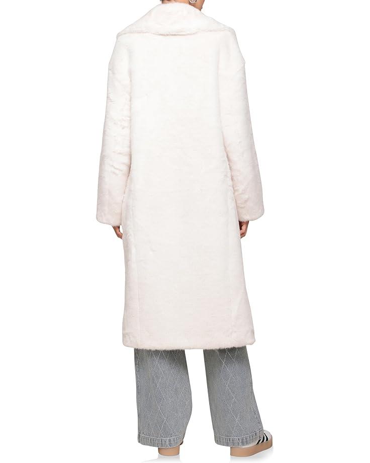 Belted Faux Leather Trench Coat Product Image