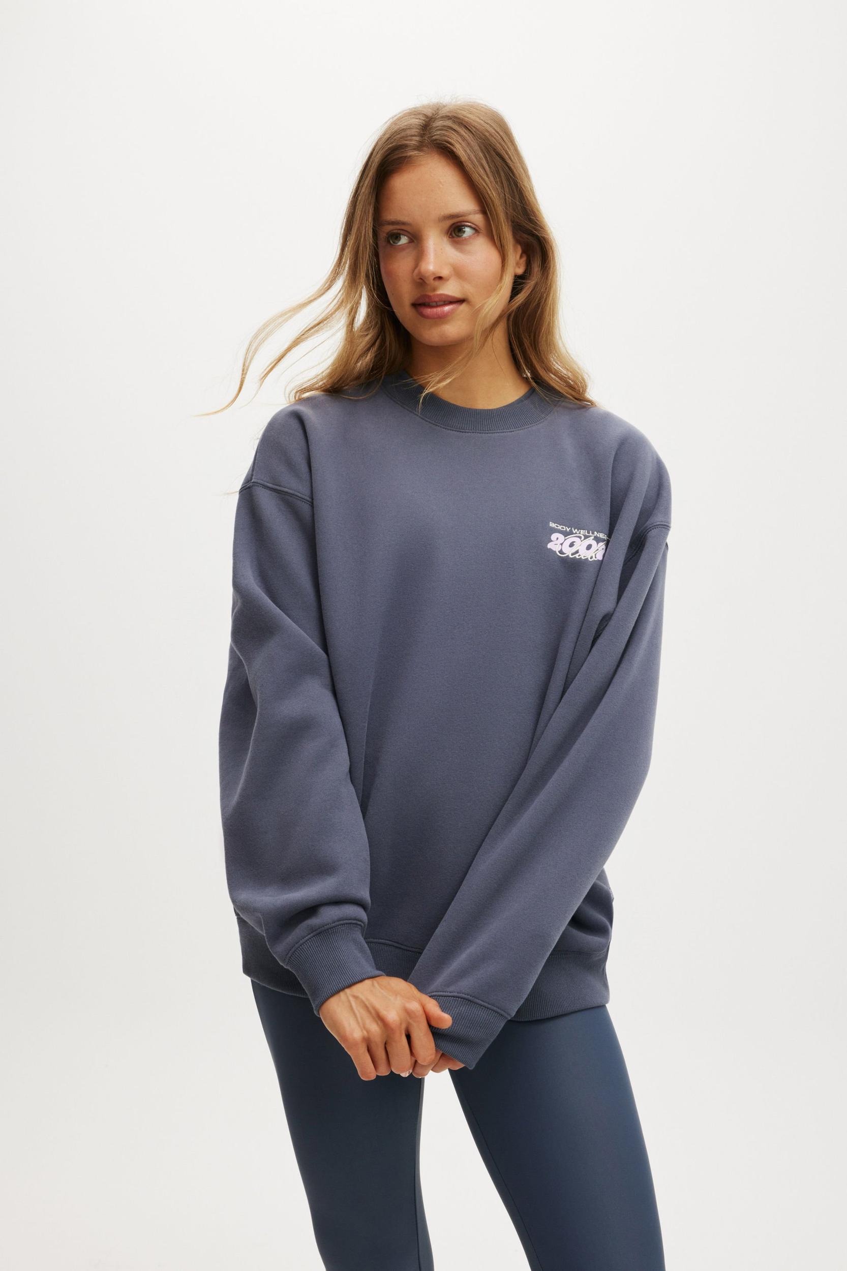 Plush Graphic Crew Sweatshirt Product Image