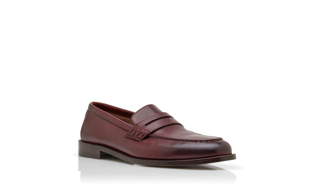 PERRY Brown Calf Leather Penny Loafers  Product Image