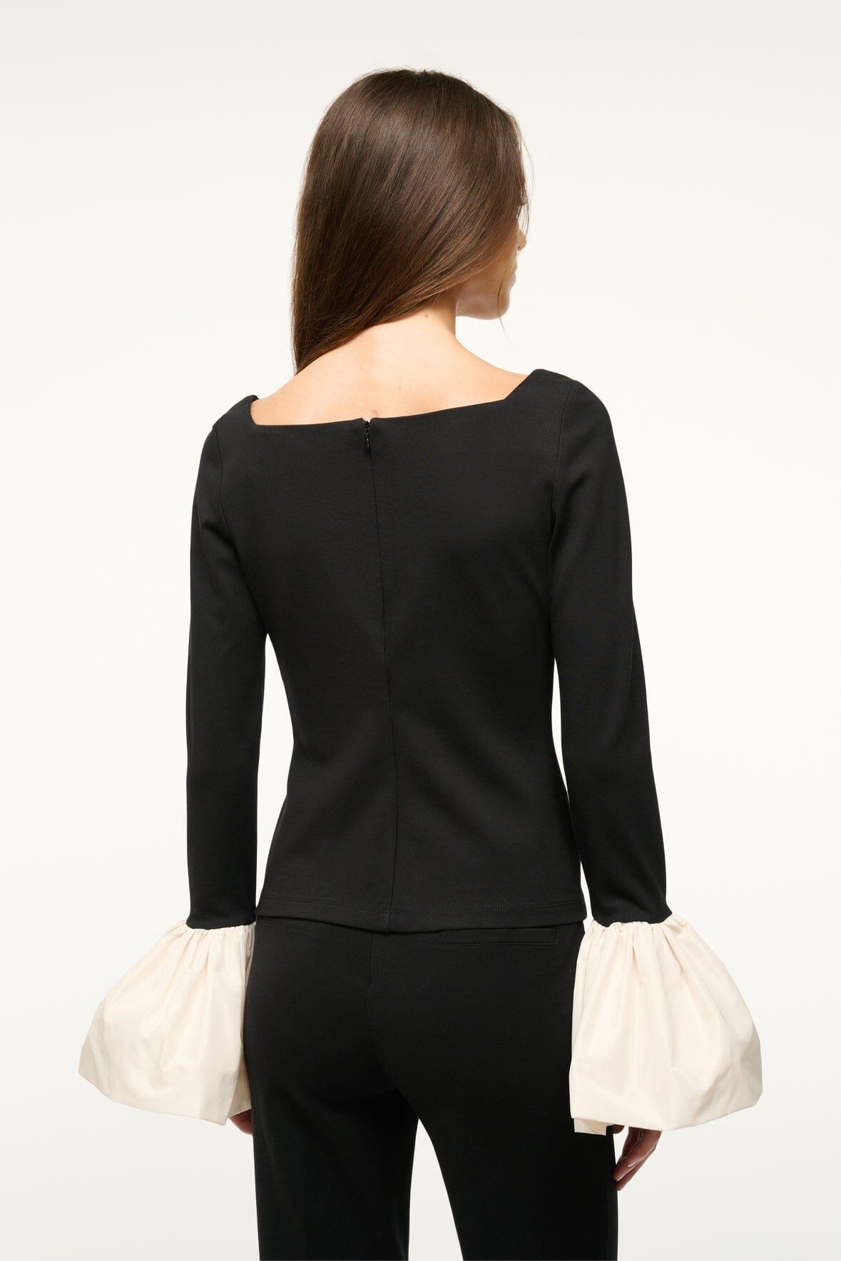 PAIGE TOP | BLACK IVORY Product Image