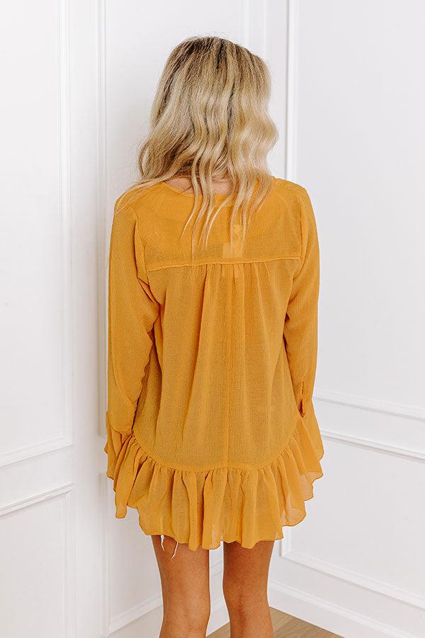 Positive Affirmation Shift Top In Marigold Product Image