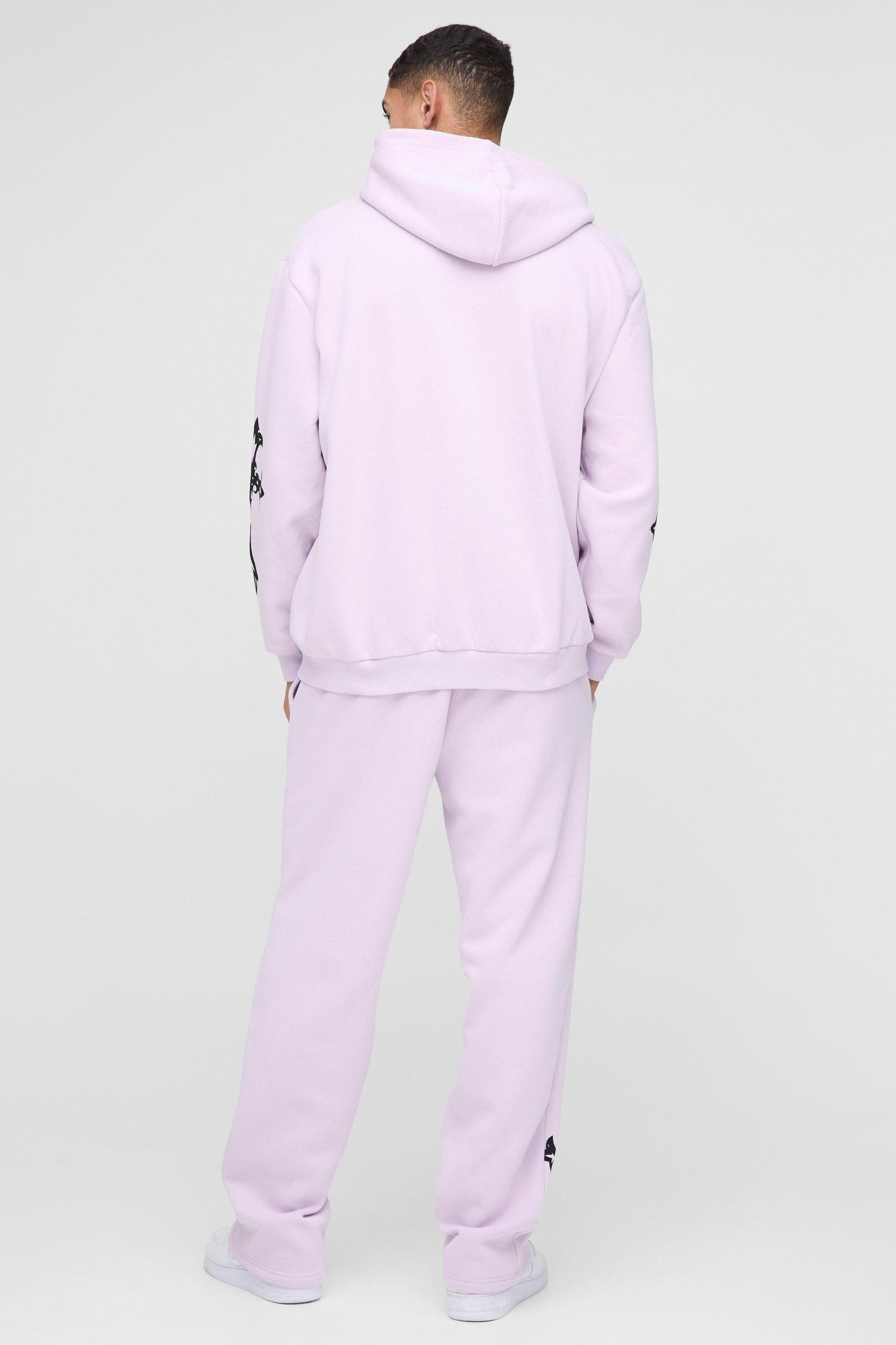 Oversized Homme Cross Zip Hooded Tracksuit | boohooMAN USA Product Image