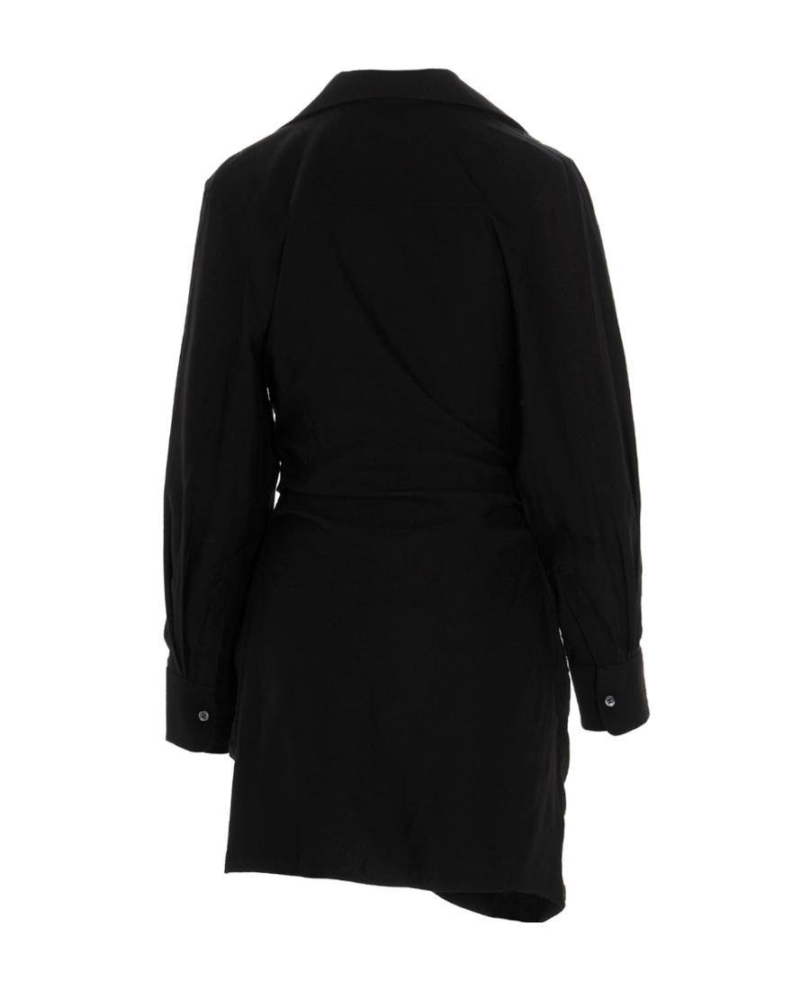 JACQUEMUS La Robe Bahia Viscose Jersey Mini Dress In Black Product Image