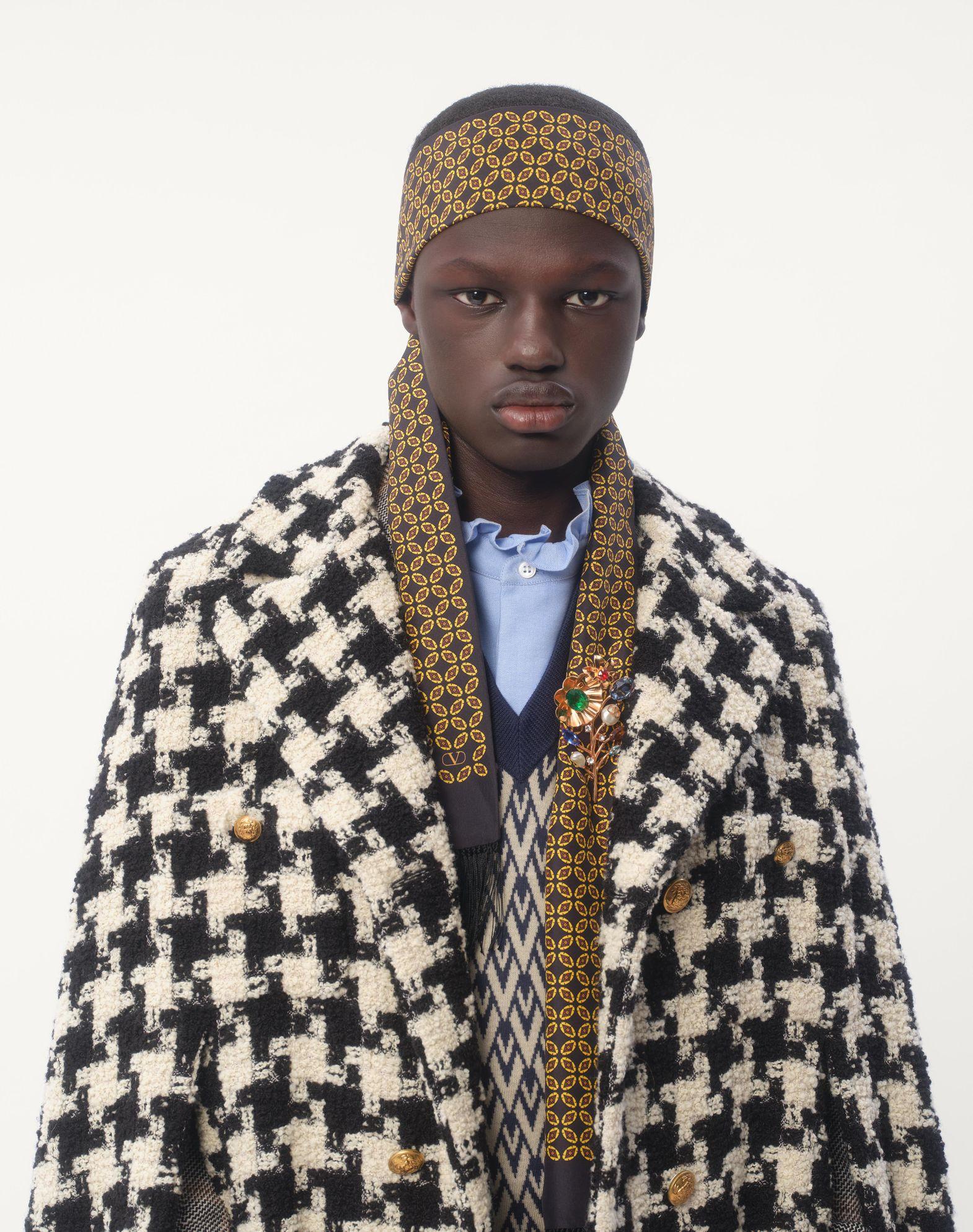 Chamber Silk Bandeau Scarf With Fringe Product Image