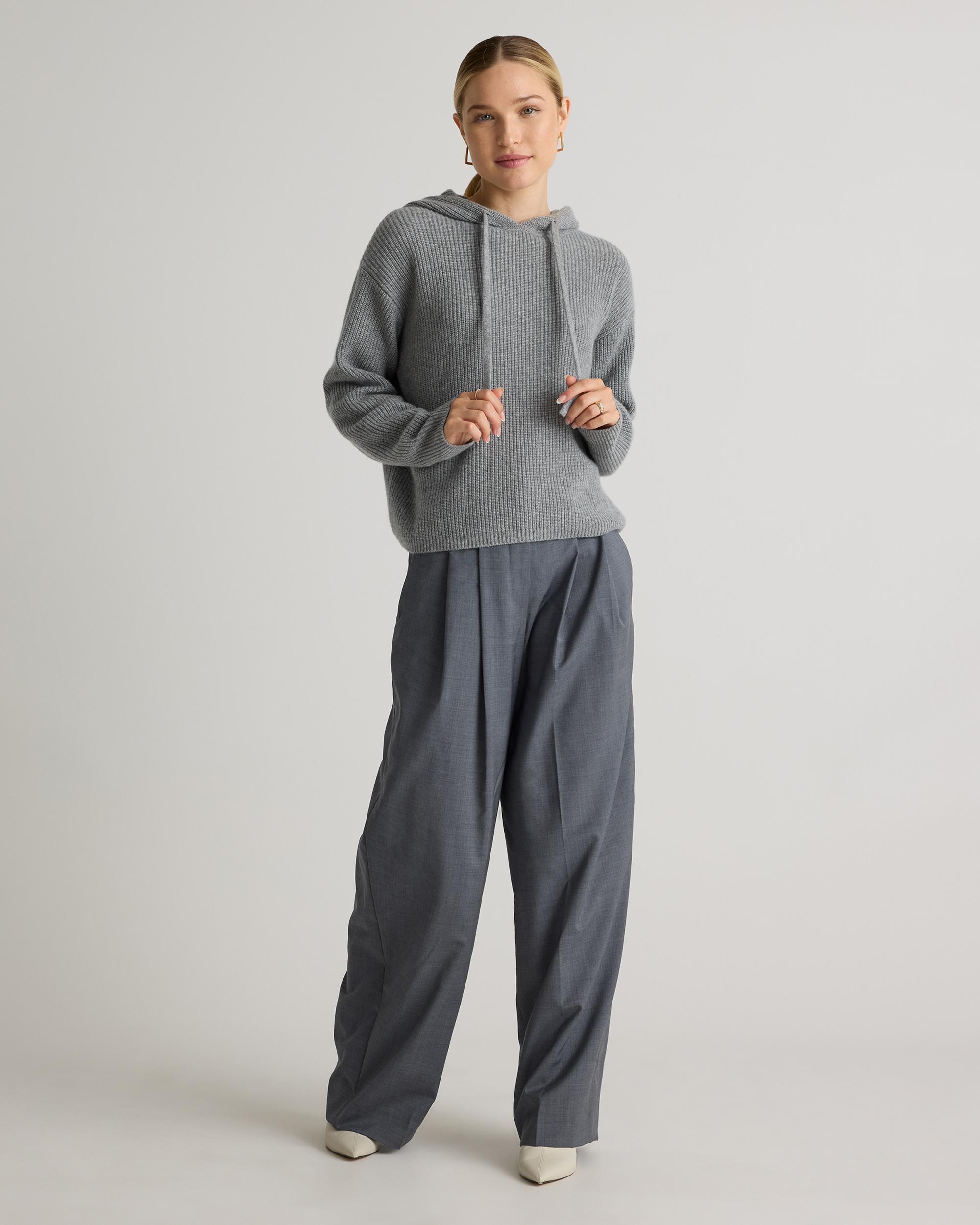 Quince | Women's Mongolian Cashmere Fisherman Crewneck Sweater Product Image