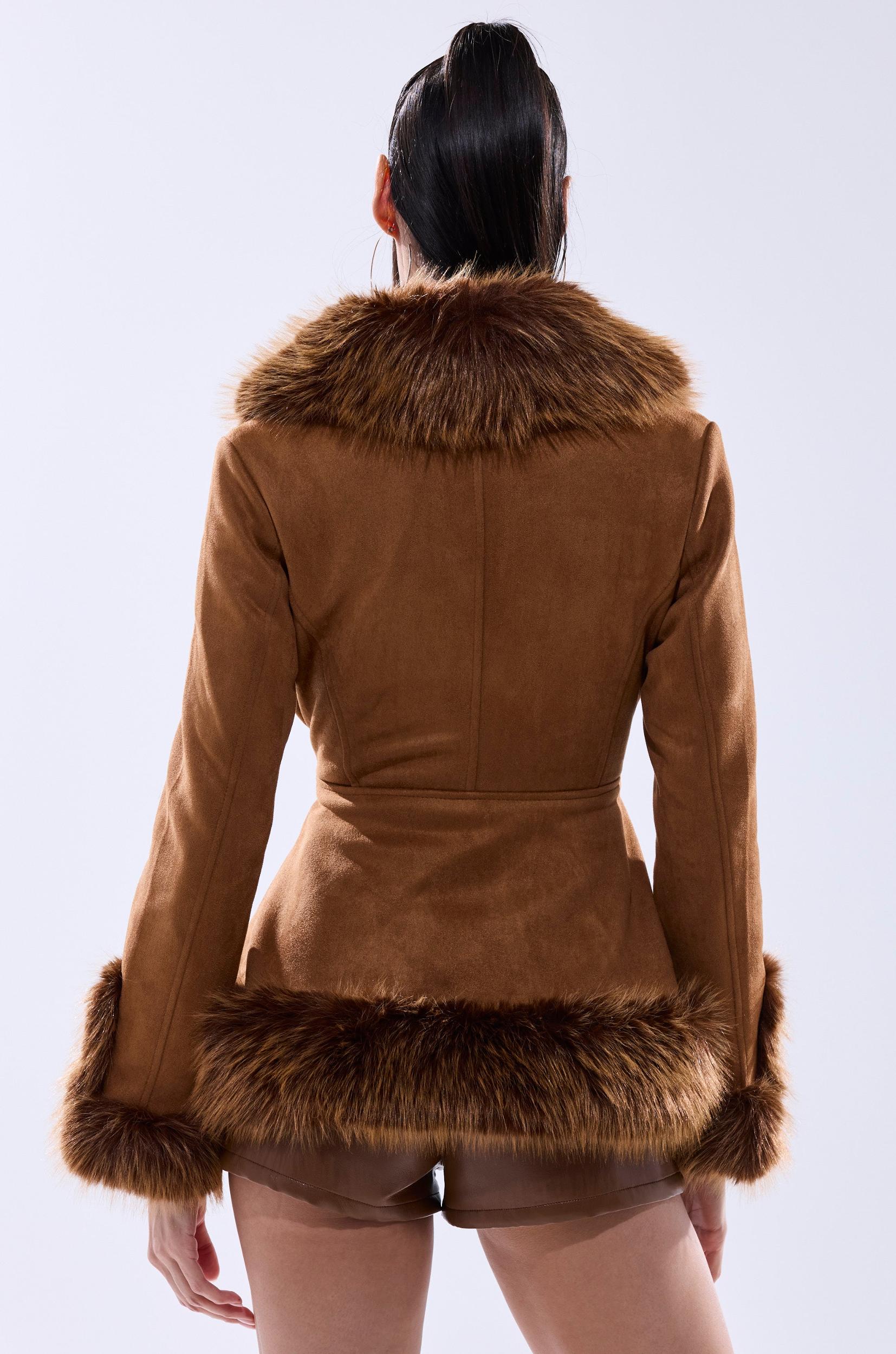 SUEDE KENZY FUR TRIM MOTO Product Image
