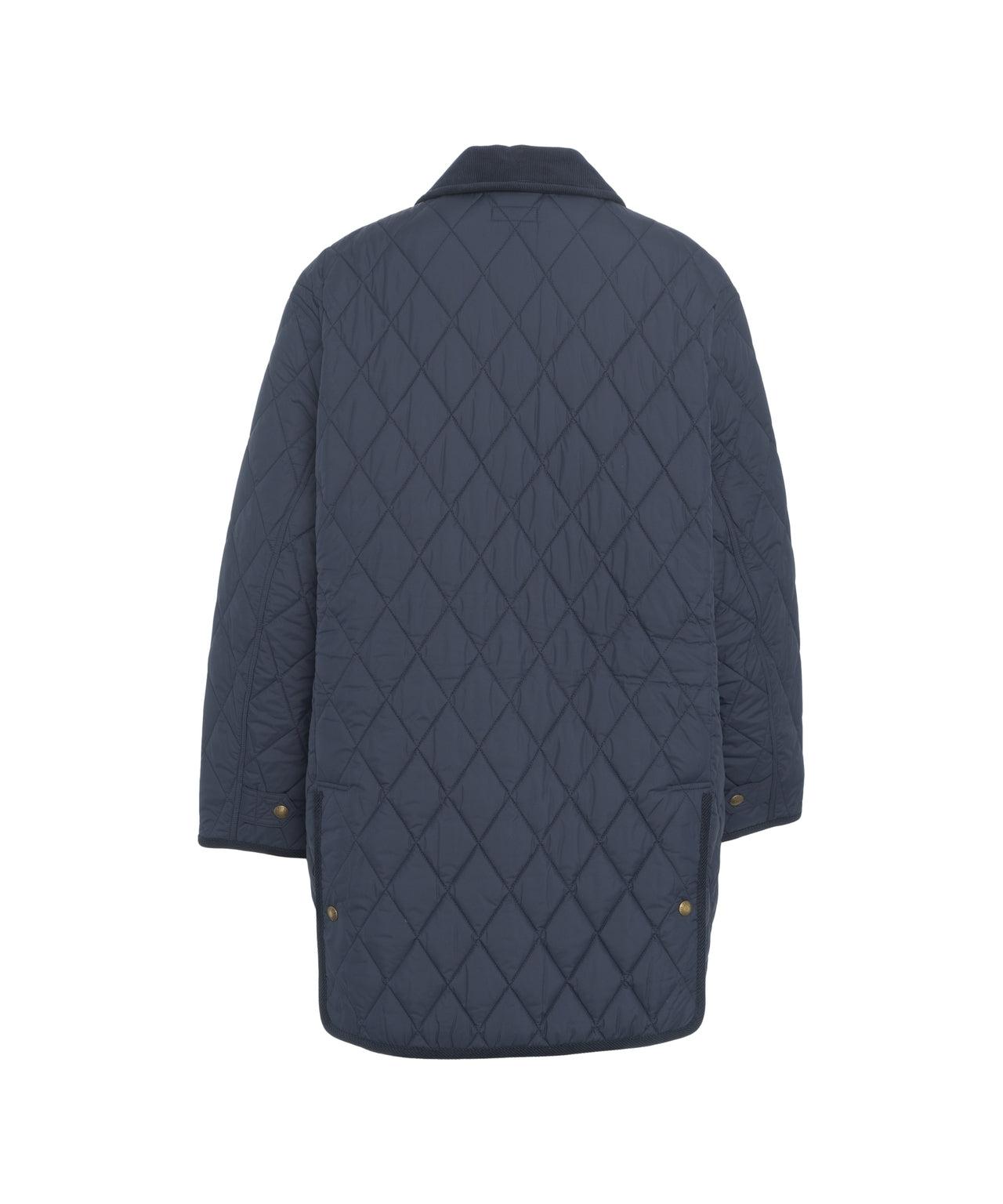 Quilted coat with logo detail Product Image