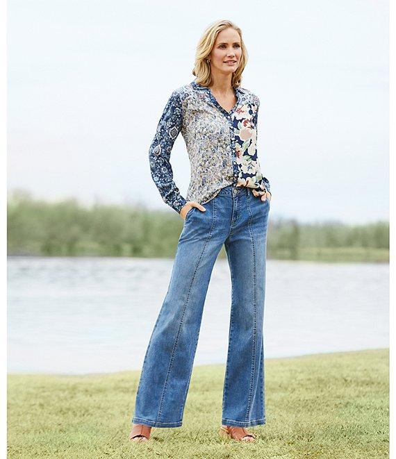 Nurture by Westbound Woven Long Sleeve Floral Print Button Down Top Product Image