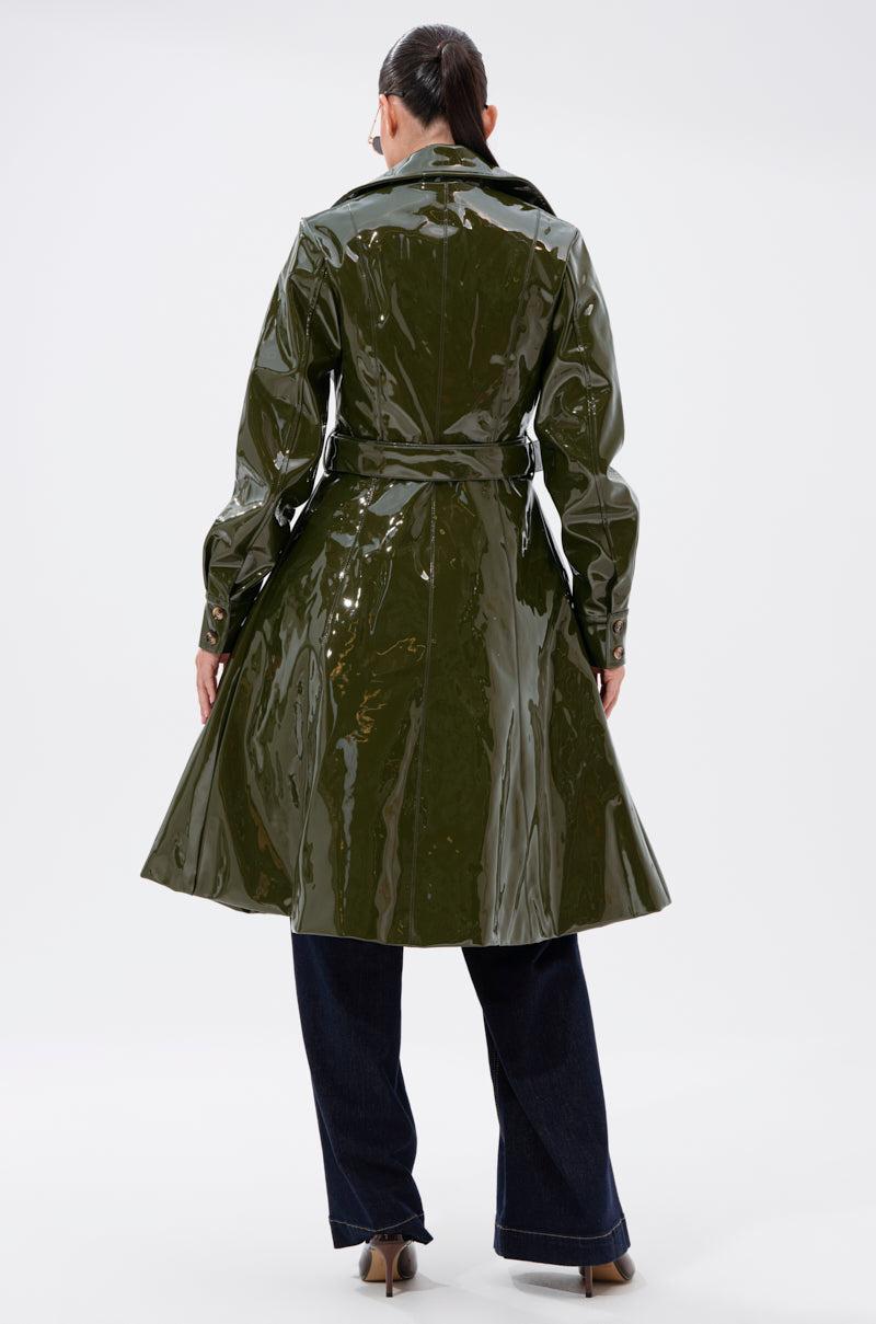 MITICA PATENT TRENCH IN OLIVE Product Image