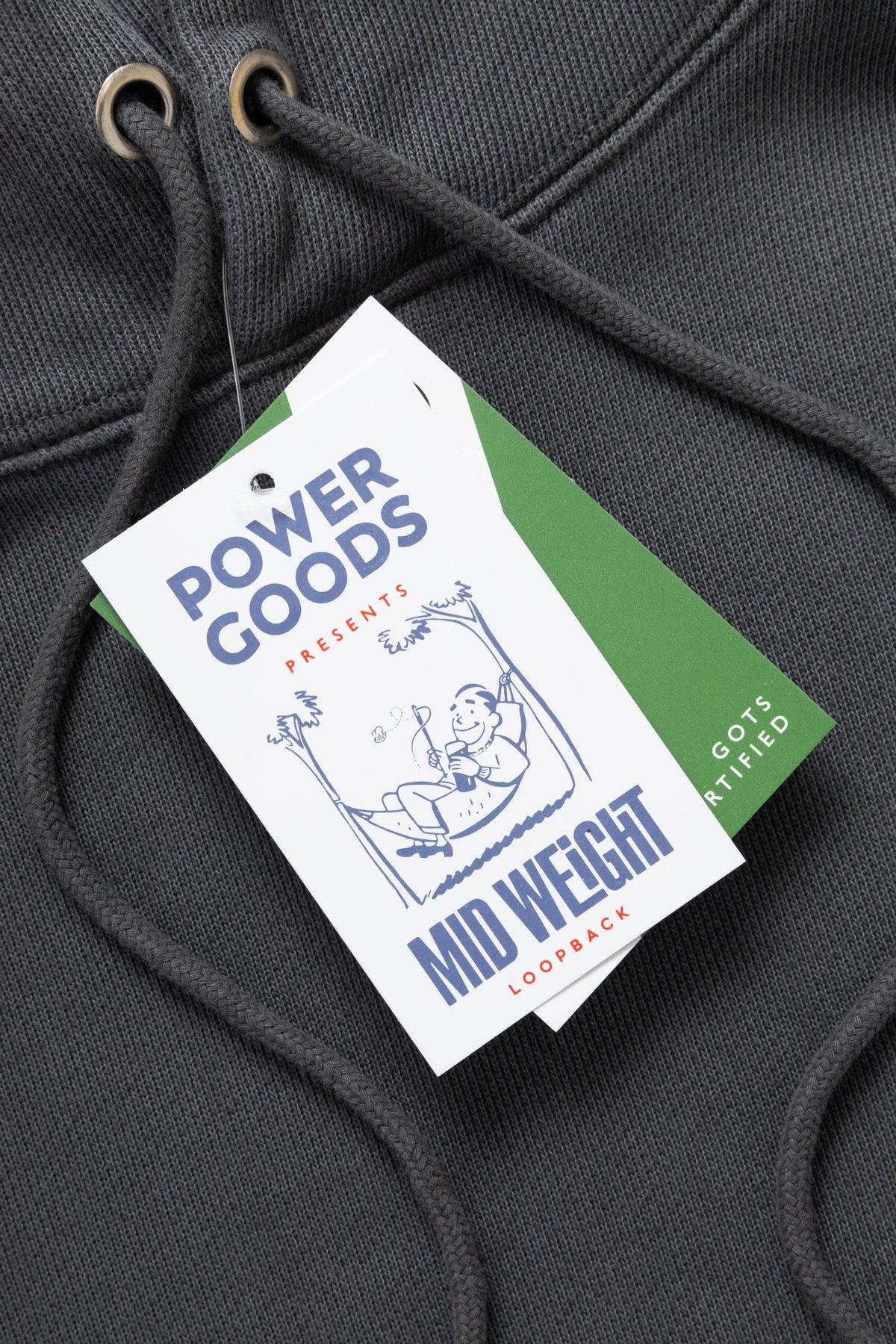 Power Goods - Loopback Hoodie - Washed Black Product Image
