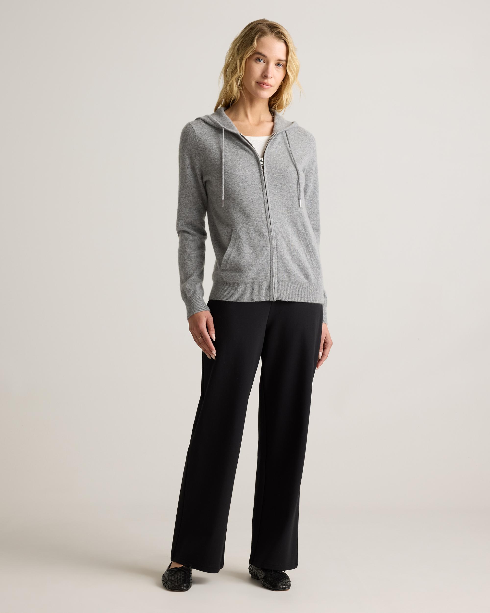 Quince | Women's Mongolian Cashmere Full-Zip Hoodie Jacket Product Image