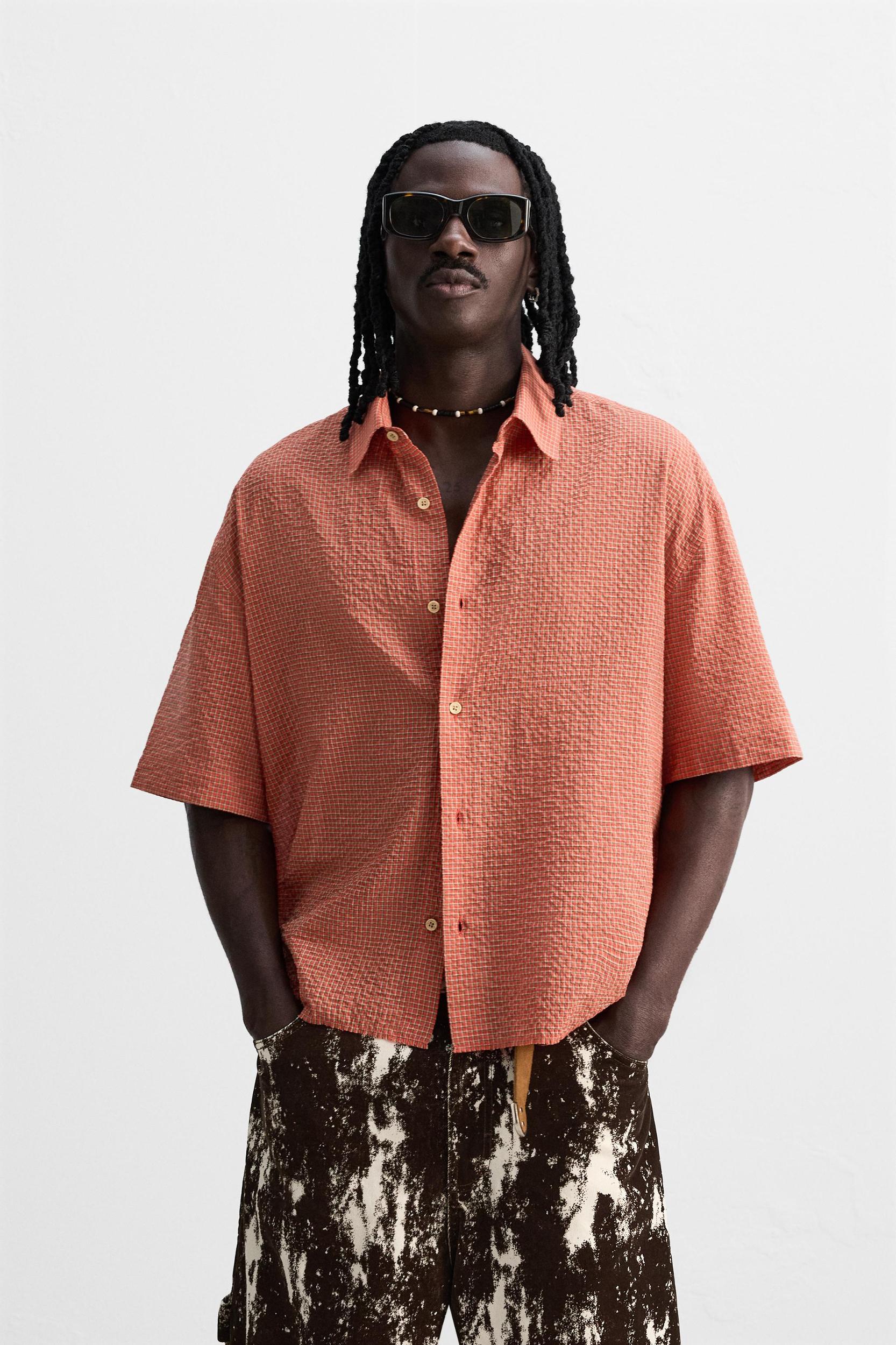 SEERSUCKER PLAID SHIRT Product Image