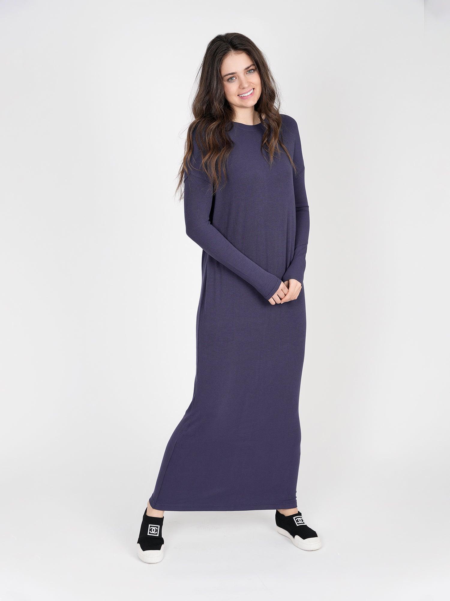 Noni Ladies Rib Dress Midi Length Product Image