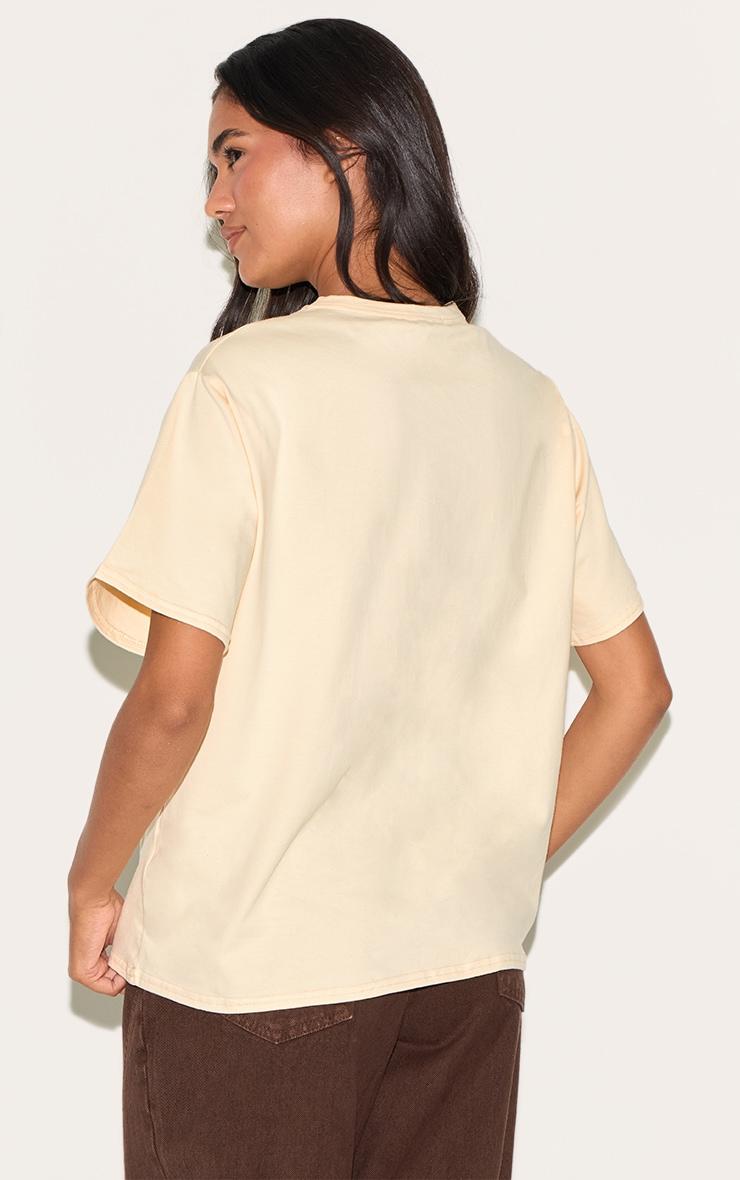 Butter Yellow Cotton Basic Oversized T-shirt Product Image