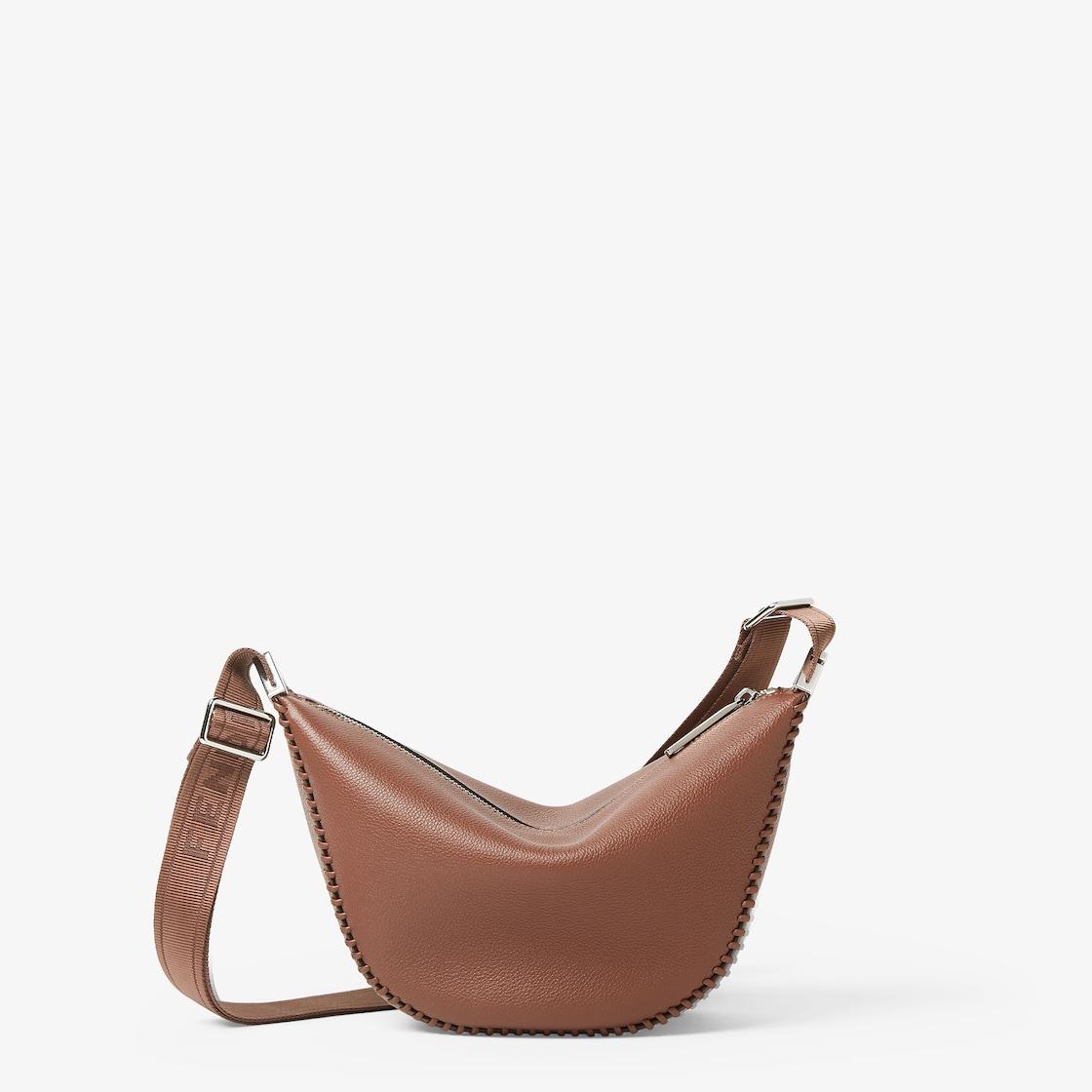 Fendi Roma Leather Fendi Melon SmallBrown leather bag Product Image