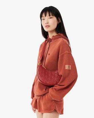 Maheki Embossed Leather Half Moon Purse Product Image