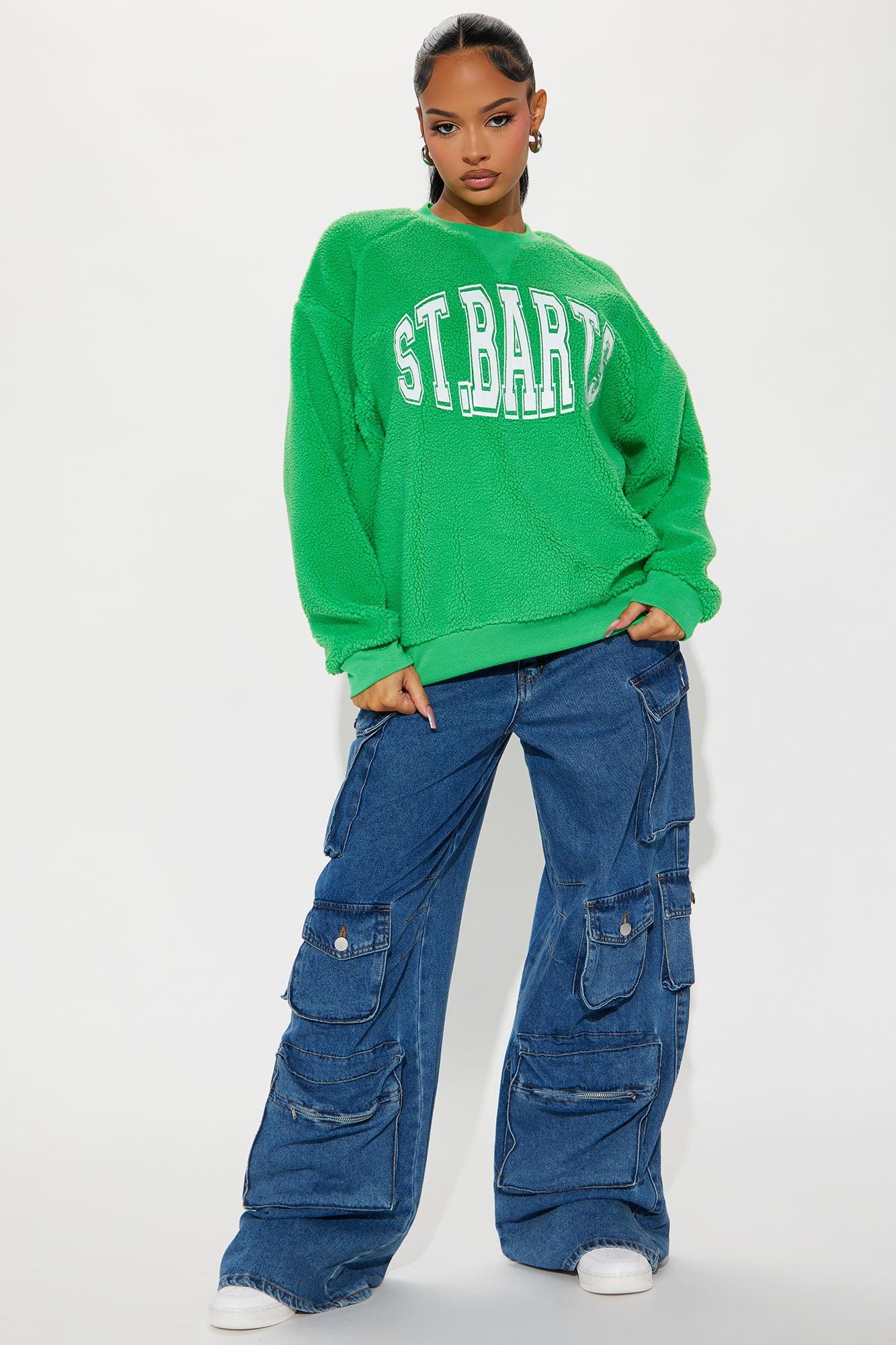 St. Barts Cozy Sweatshirt - Green Product Image