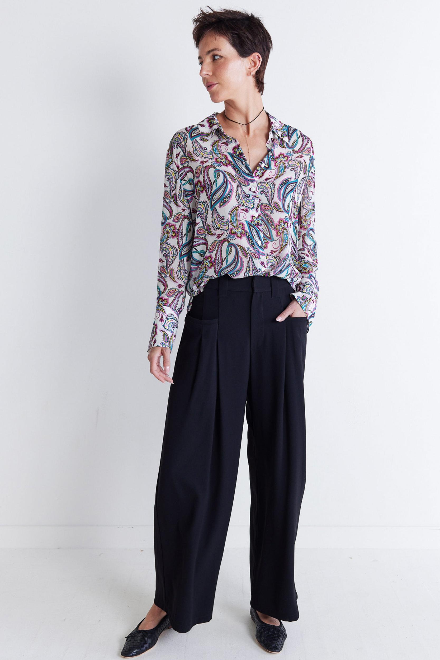 Shift Your Gaze Button Down Blouse Product Image
