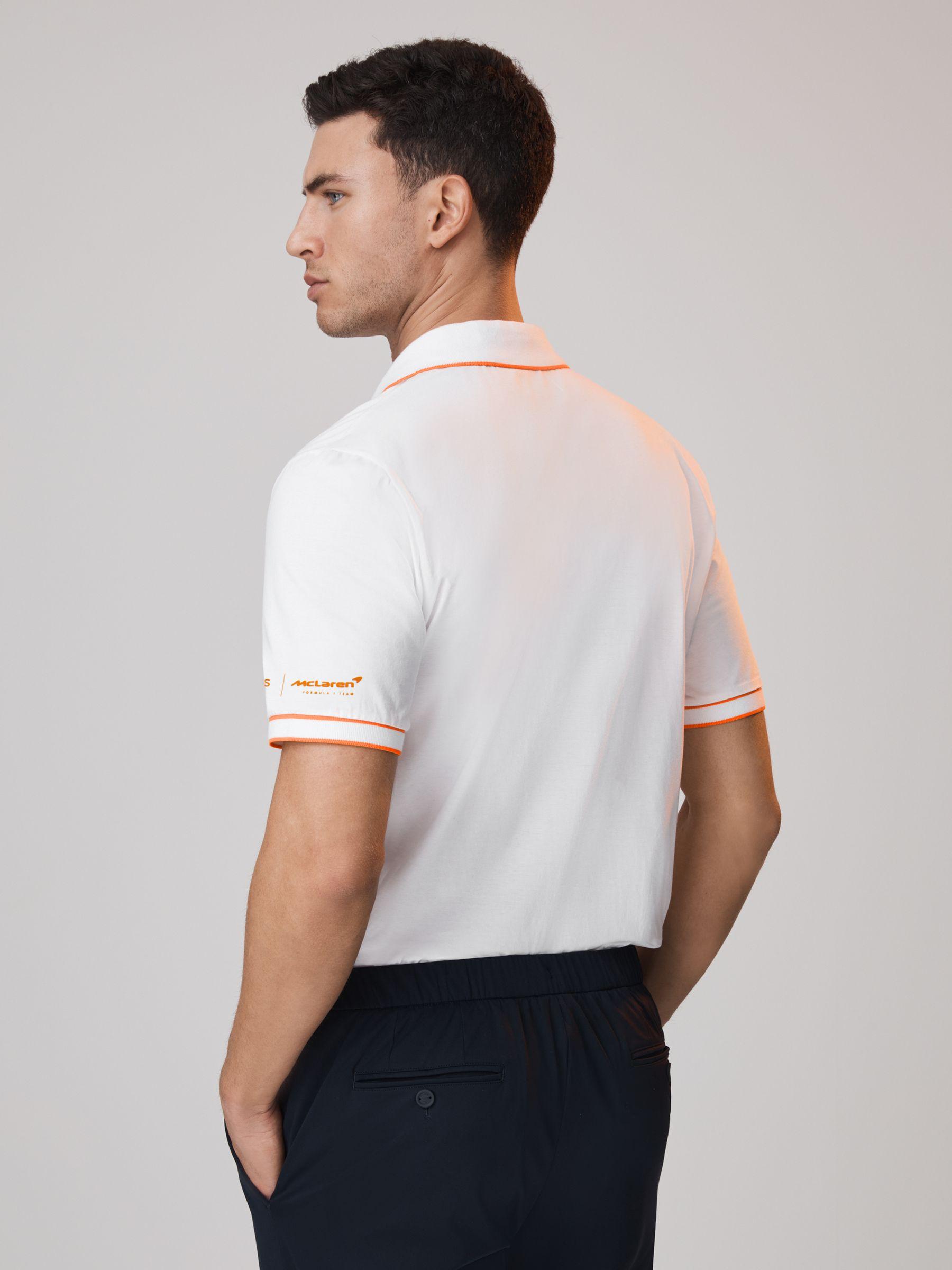McLaren F1 Mercerised Cotton Polo Shirt in White Product Image