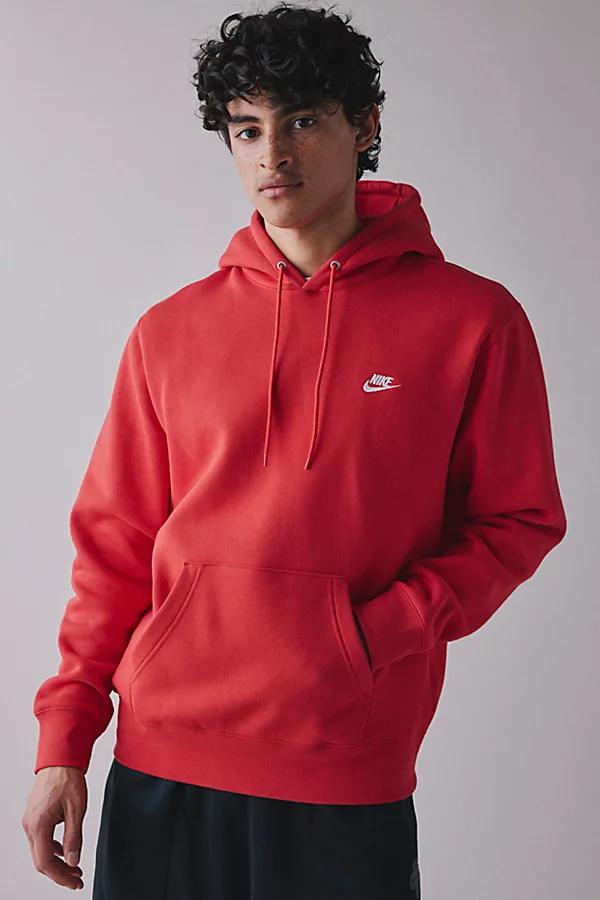 Nike Mens Nike Club Pullover Hoodie - Mens University Red/University Red/White Product Image