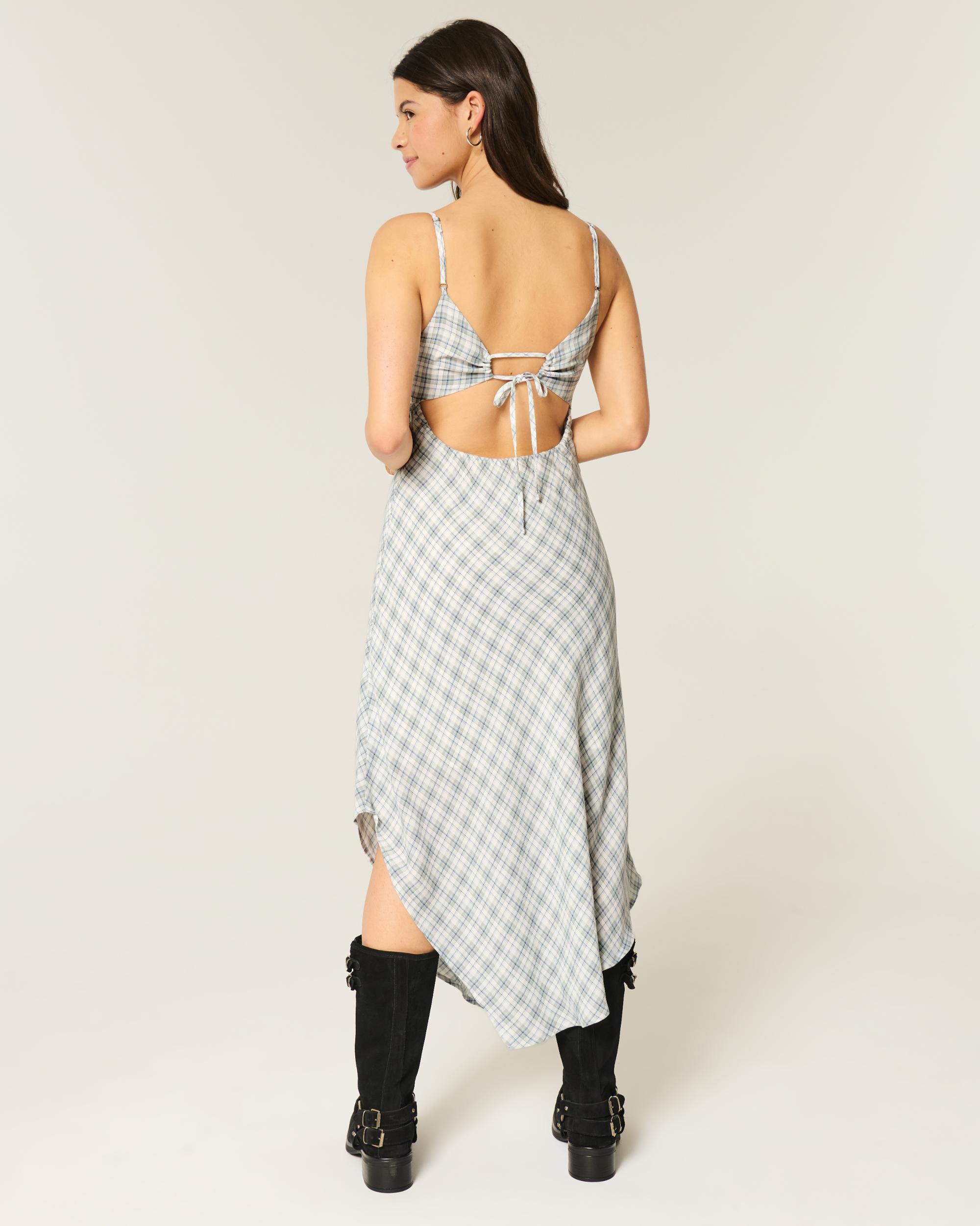 Asymmetrical Hem Midi Dress Product Image