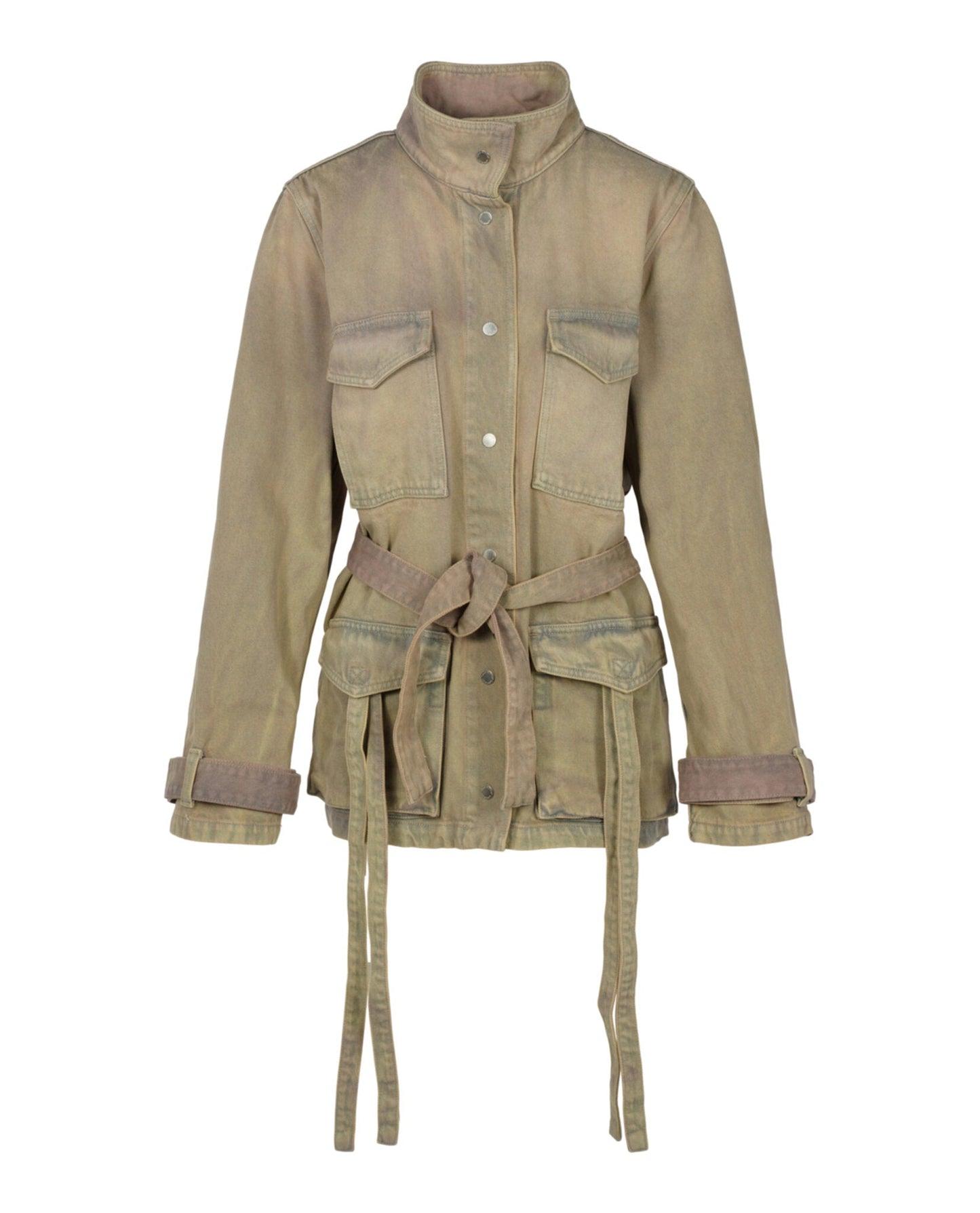 Off-White Dyed Denim Cargo Field Jacket Product Image