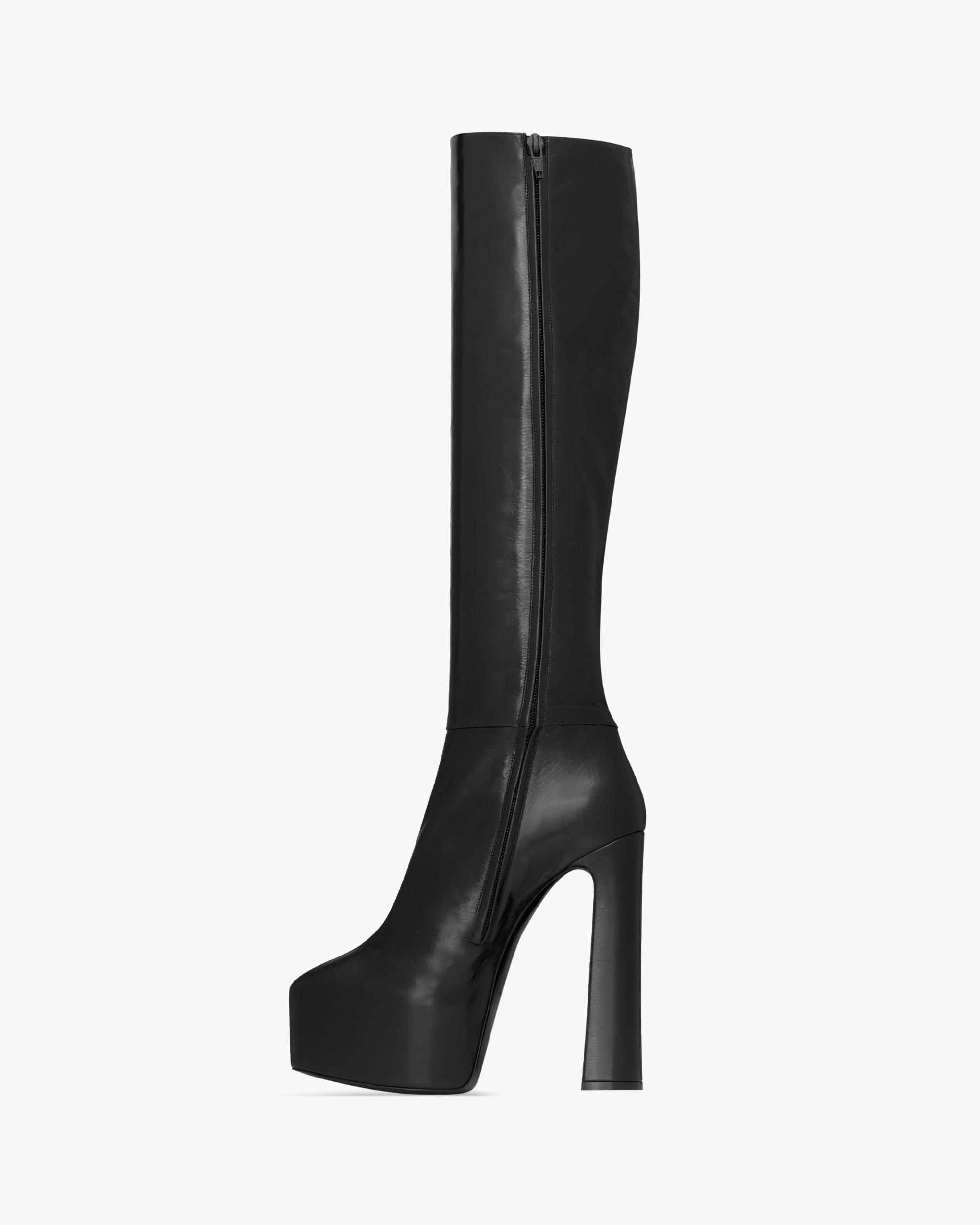 NICO platform boots in smooth leather Product Image