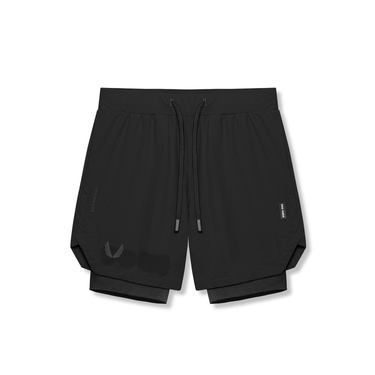 0866. Tetra-Lite® 7" Liner Short - Black "RP"/Black Male Product Image