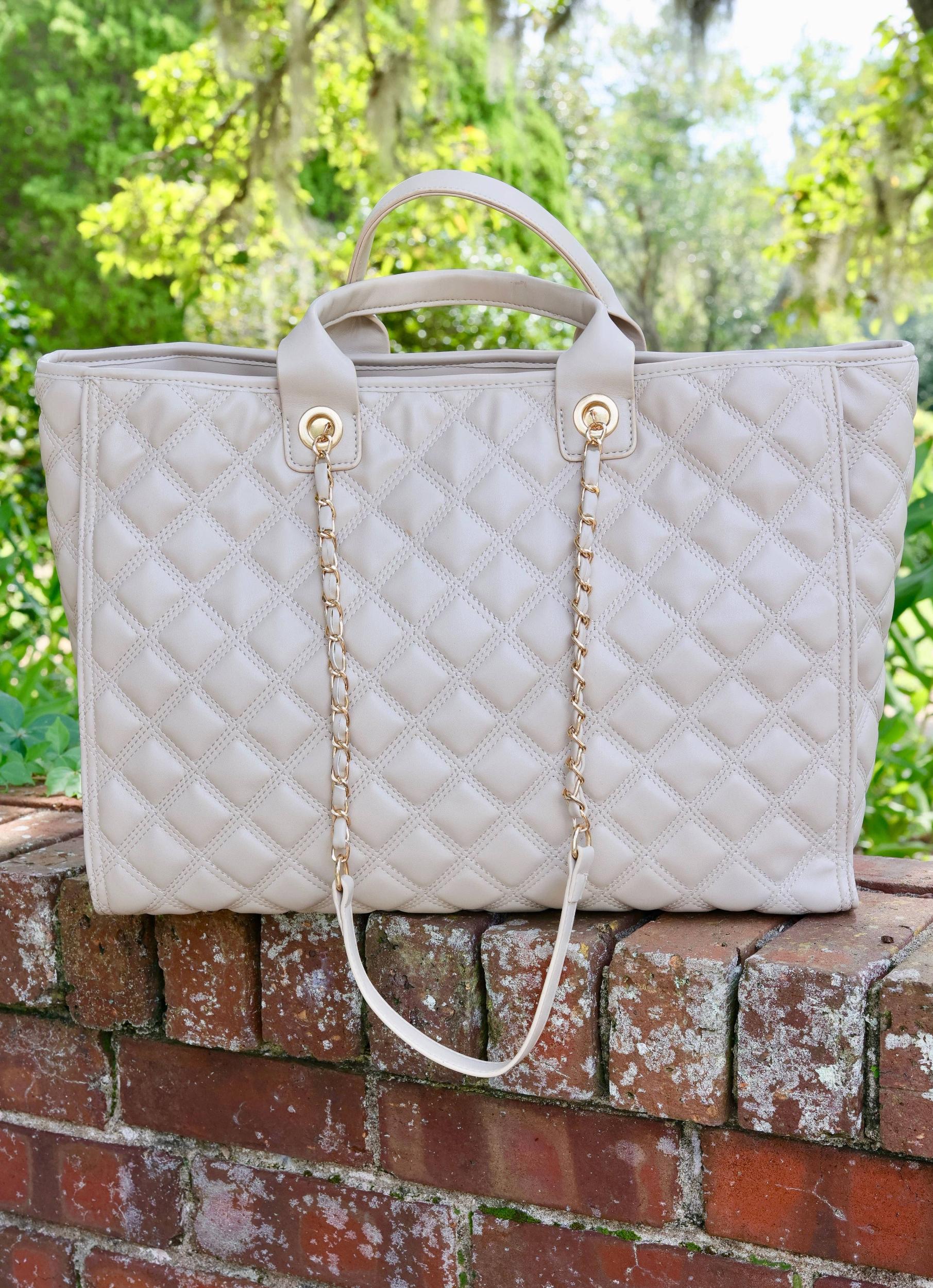 Melissa Tote Bag Nude Quilted Product Image