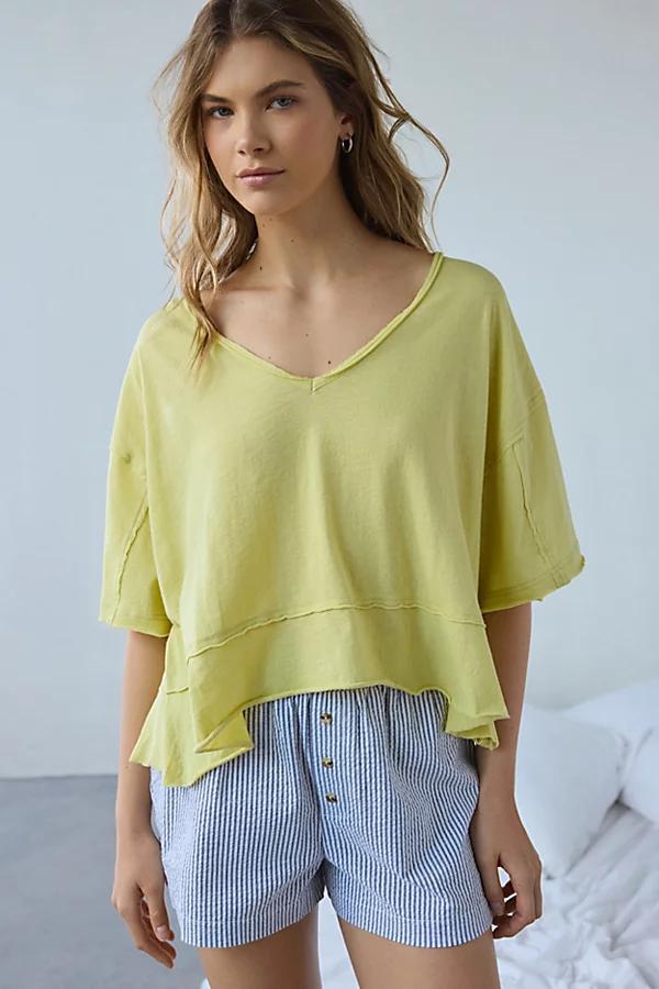 Out From Under Rebel Raw-Edge Oversized Tee Womens at Urban Outfitters Product Image