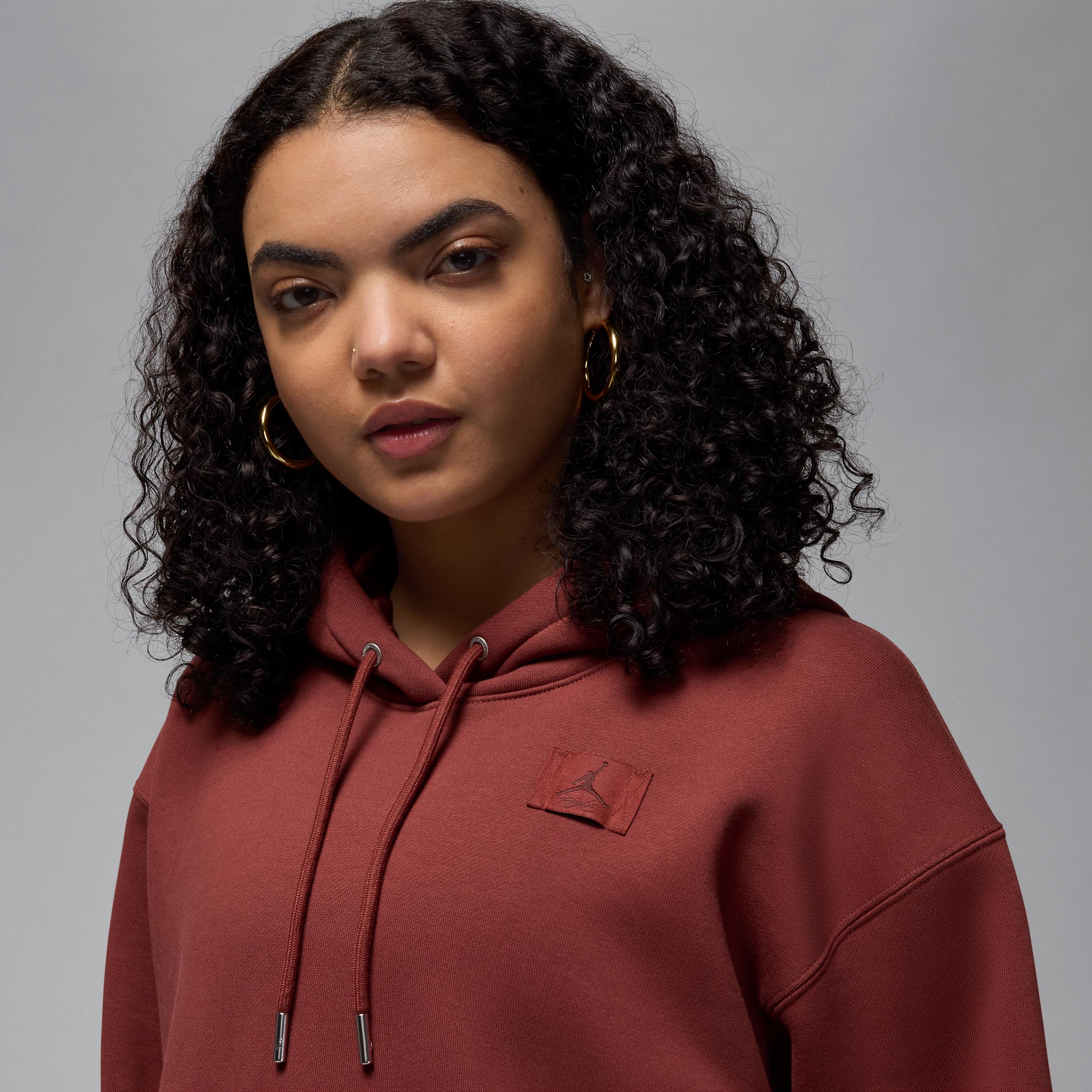 Jordan Flight Fleece Women's Satin-Lined Pullover Hoodie Product Image