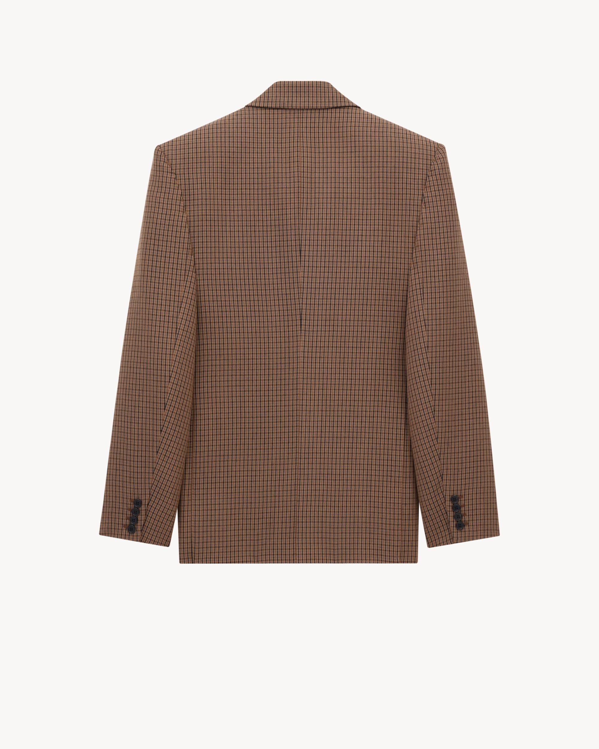 jacket in wool check Product Image