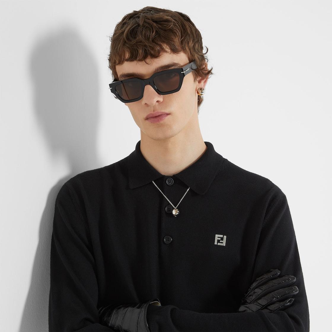 Fendi SelleriaBlack acetate sunglasses Product Image