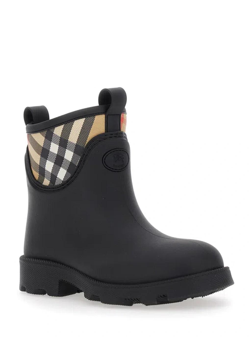 BURBERRY Women Marsh Stamp Rubber Ankle Boots In Gray Product Image