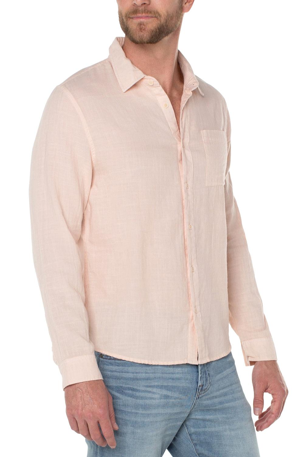 Long Sleeve Garment Dyed Shirt Product Image