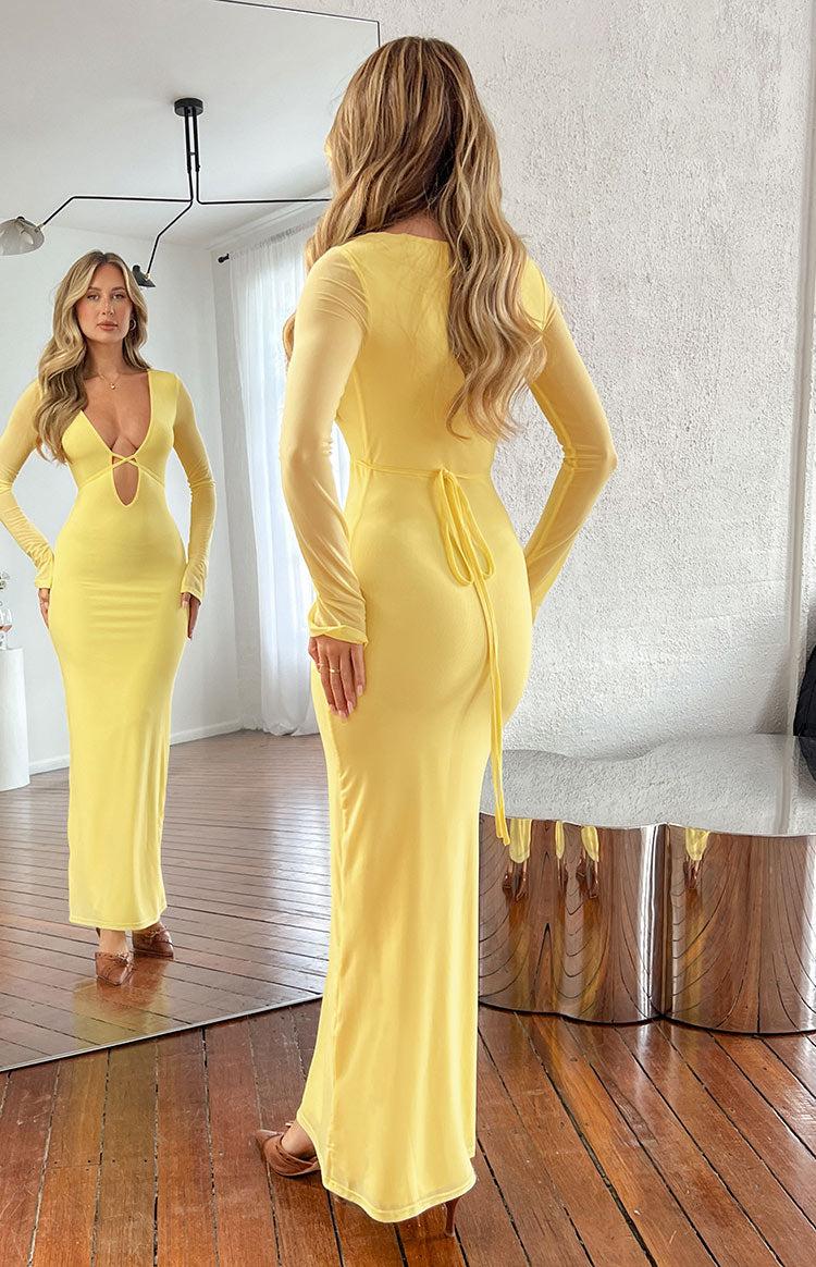 Monni Yellow Maxi Dress Product Image