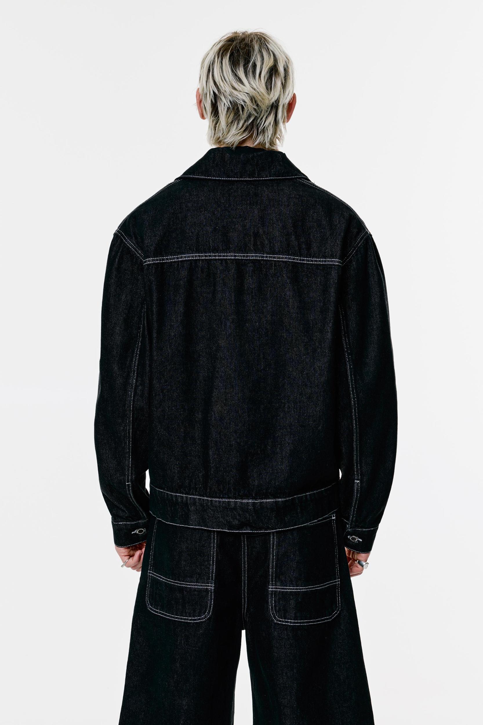 Denim jacket with pockets Product Image