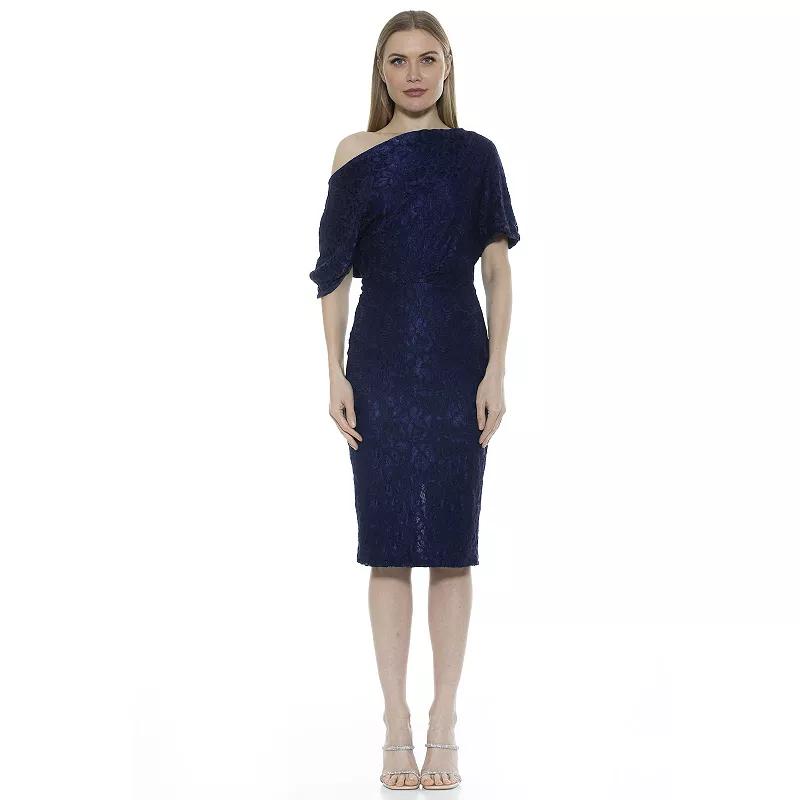 Women's ALEXIA ADMOR One-Shoulder Lace Sheath Dress,  Product Image