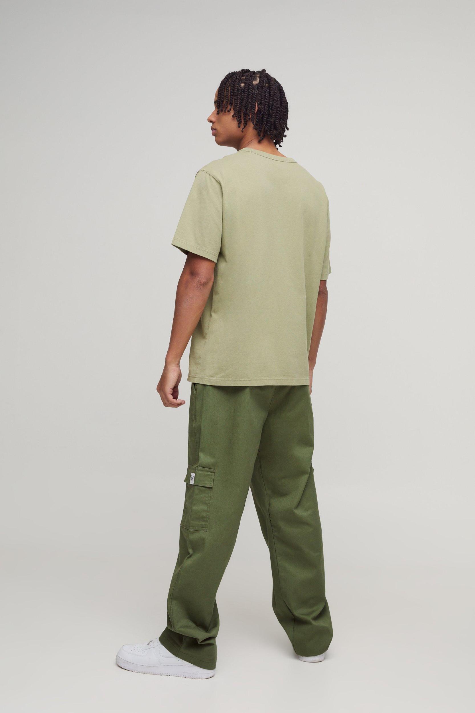 Relaxed Fit Fixed Waist Woven Tab Cargo Pants | boohooMAN USA Product Image