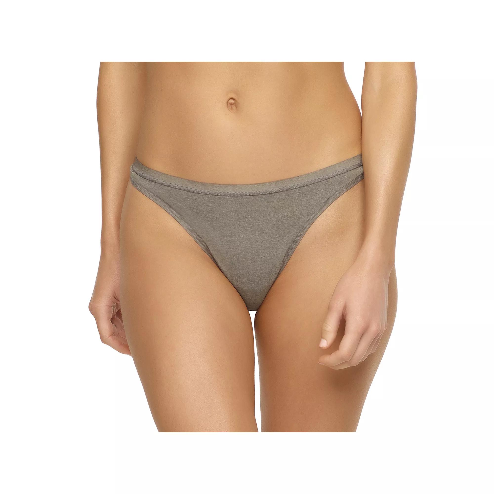Women's Jezebel Cotton Thong 530121, Size: Medium, Grey Product Image