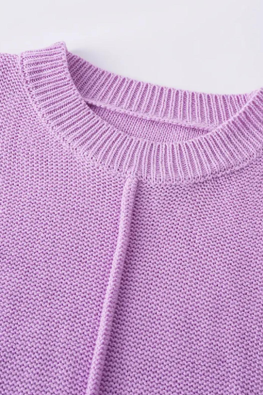 Lightweight Sleeveless Knit Crew Sweater Product Image