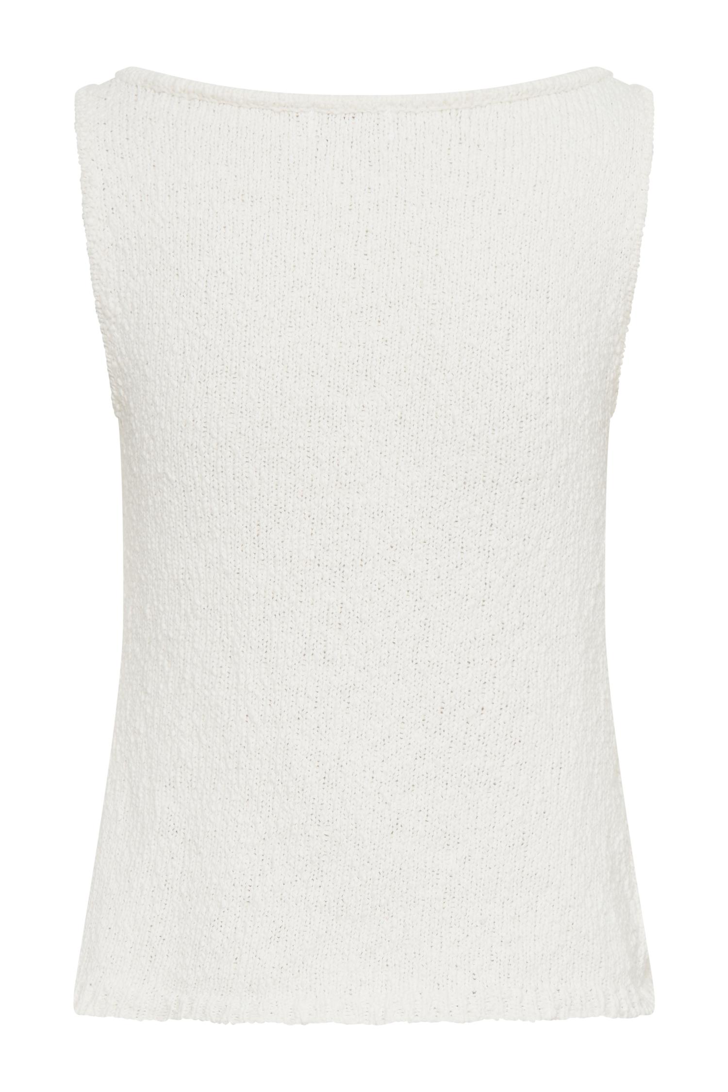 Mackie Boucle Longline Vest - White Product Image